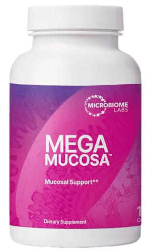 Microbiome Laps MegaMucosa - Amino Acids Supplement with Dairy-Free Immunoglobulins - Gut Health + Immune Support for Women & Men - For Complete Mucosal Support (180 Capsules)