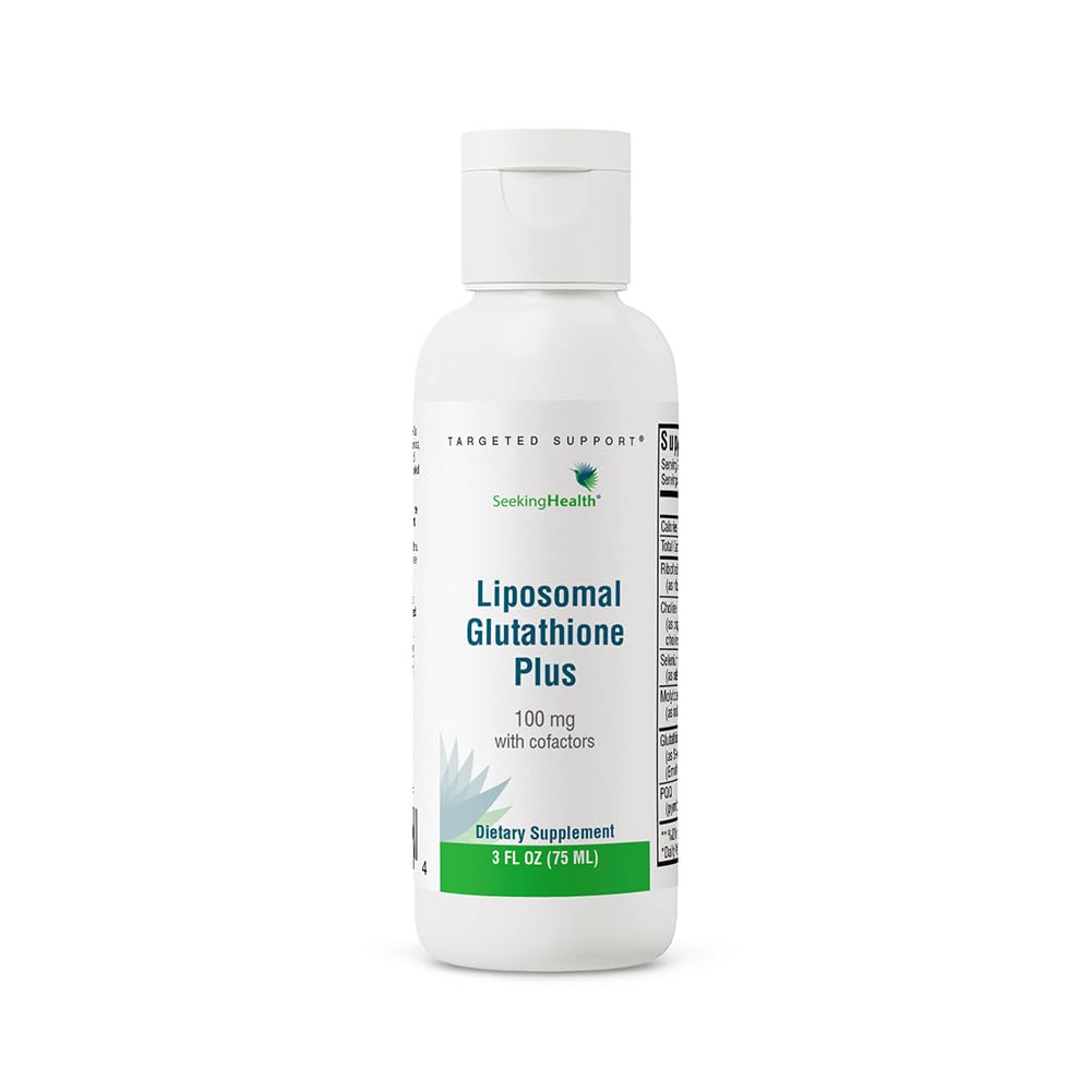 Optimal Liposomal Glutathione Plus, Soy-Free Immune Support, Support The Body's Healthy Response to Free Radicals, Promotes Glutathione Antioxidant Recycling, 5 fl. oz., Seeking Heath, 30 Servings