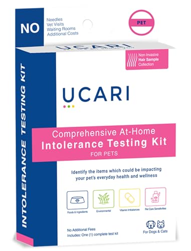 UCARI Pet Sensitivity Test painless Home Test Hair Sample Method Results in 48 Hours Cats & Dogs