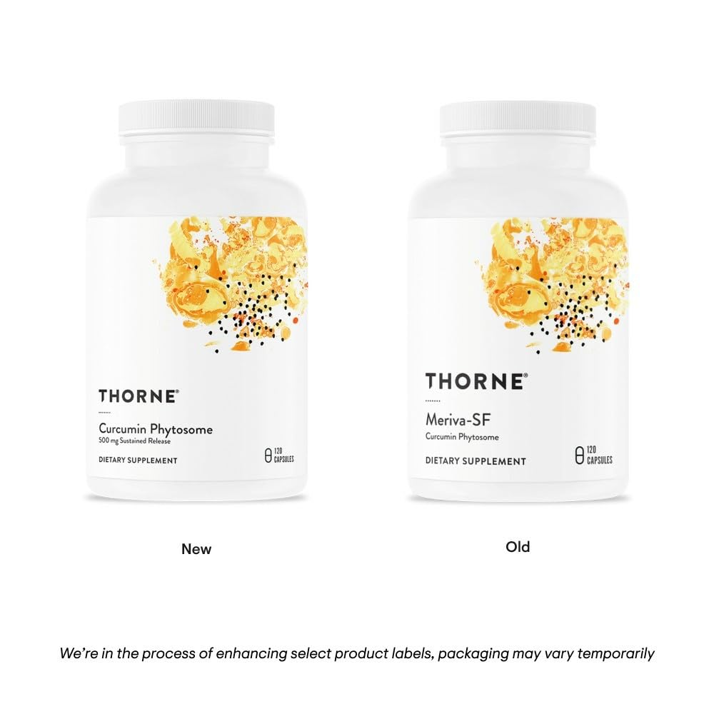 THORNE Curcumin Phytosome 500 mg (Meriva) - Sustained Release, Clinically Studied, High Absorption - Supports Healthy Response in Joints and Muscle* - 120 Capsules - 60 Servings