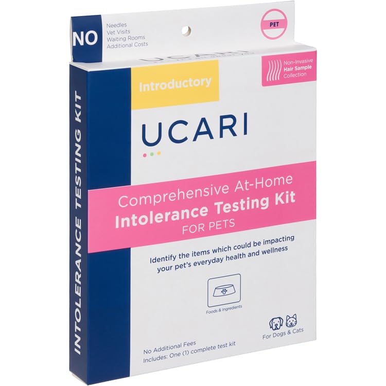 UCARI Pet Sensitivity Test | Screens for 350+ Intolerances | Food & Ingredients Analysis | Painless Home Test Hair Sample Method | Results in 48 Hours | Cats & Dogs