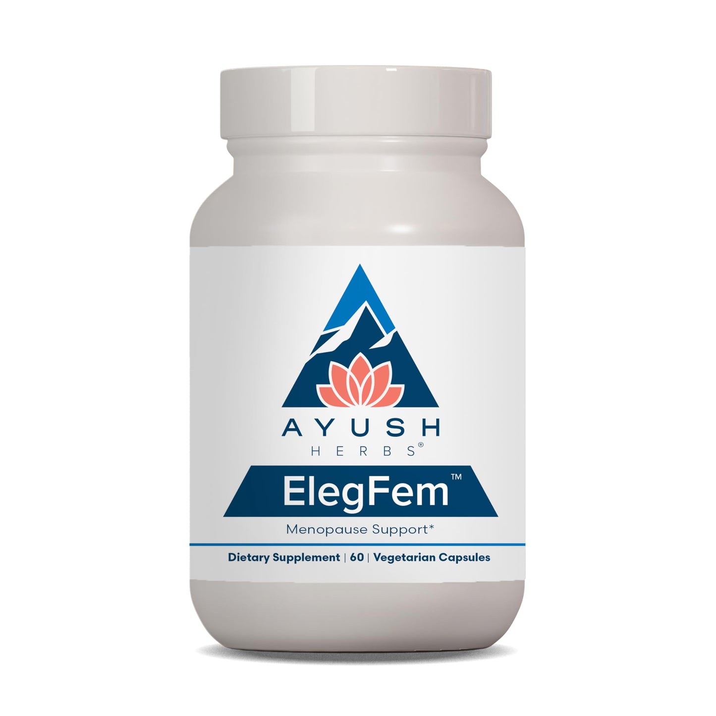 Ayush Herbs ElegFem - Menopause Supplements for Women, Hormone Balance for Women, Perimenopause Natural Hormone Support, Hot Flash Support with Cohosh - 60 Vegetarian Capsules (1 Count)