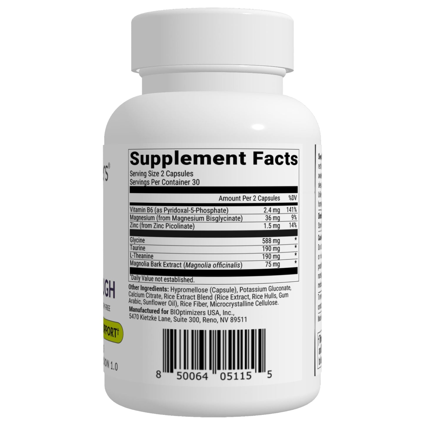 BIOptimizers Sleep Breakthrough Capsules - Natural Support Supplement | Calming Relief Aid for Adults | Non-Habit Forming | 60 Capsules