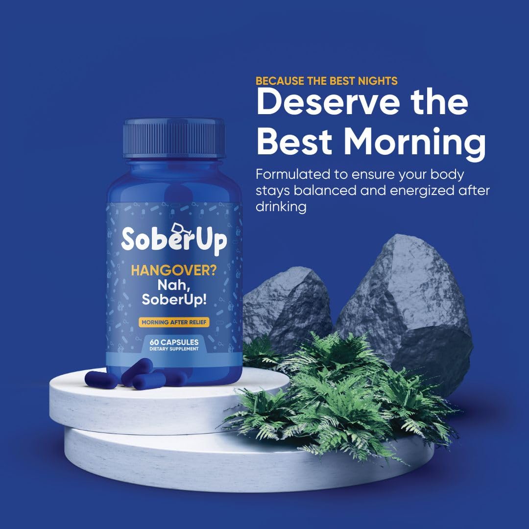 SoberUp Recovery Boost – Hydration, Electrolytes, Antioxidants – 60 Capsules