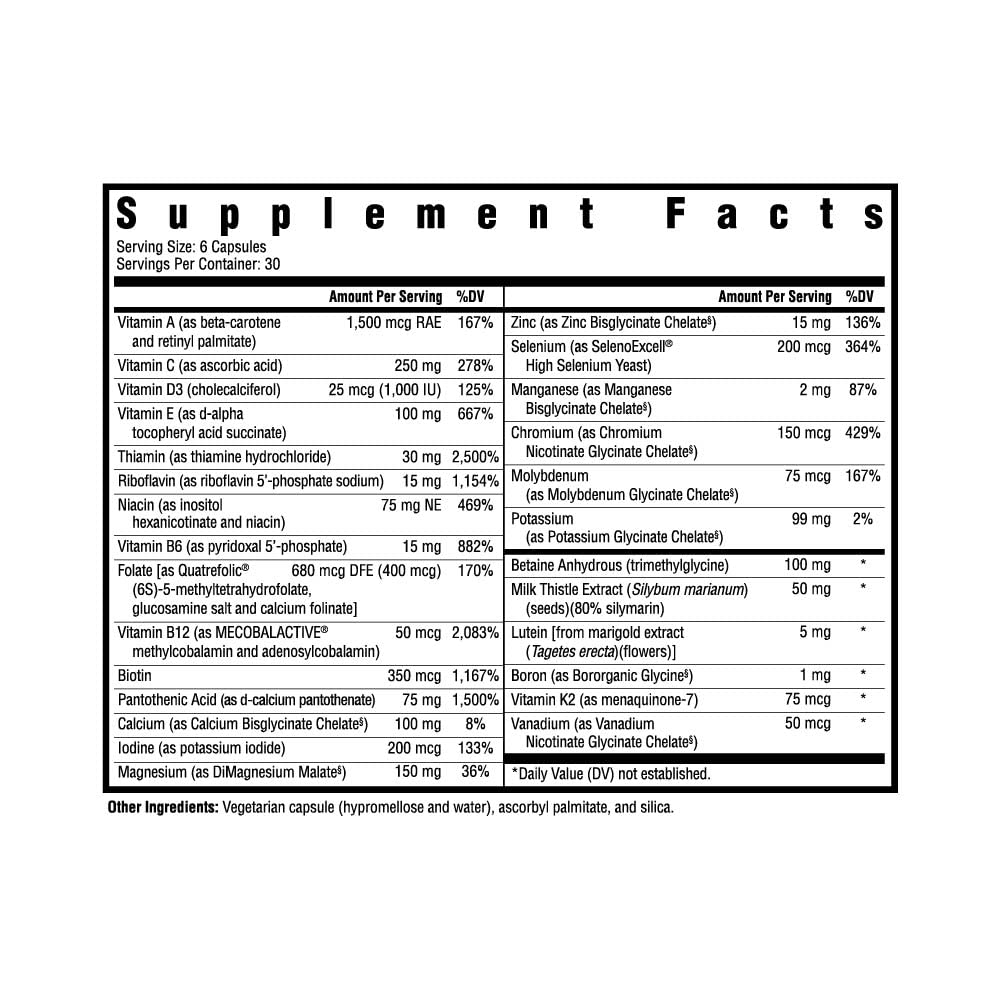 Seeking Health Kids Multivitamin, Formulated for Children’s Health, Active Forms of Folate, B12, Riboflavin, and B6, Iron and Copper Free, Vegetarian (180 Capsules)*