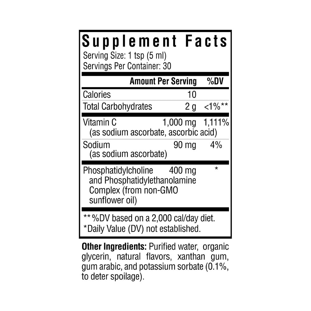 Optimal Liposomal Vitamin C - Lemon Zest | Non-Soy Non-GMO | 1,000 mg Liposomal Vitamin C per Serving |5 oz | 30 Servings