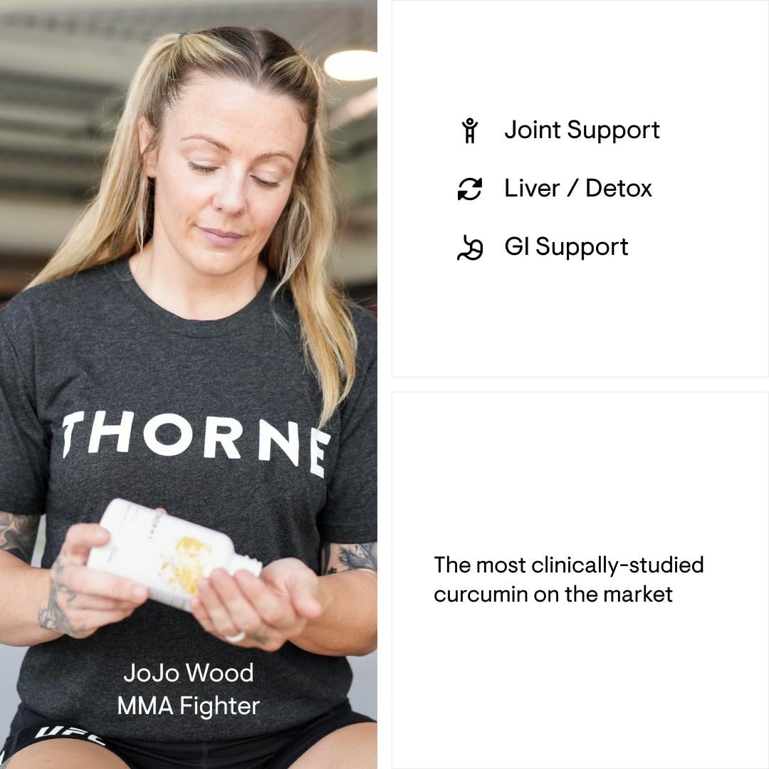 THORNE Curcumin Phytosome 500 mg (Meriva) - Sustained Release, Clinically Studied, High Absorption - Supports Healthy Response in Joints and Muscle* - 120 Capsules - 60 Servings