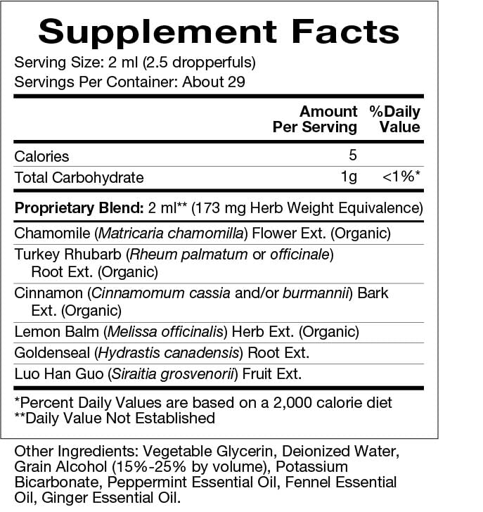 Natura Health Products, Peps-Aid Supplement - Soothes Digestive Discomfort & Neutralizes Excess Stomach Acidity - Featuring Turkey Rhubarb, Cinnamon, German Chamomile, Lemon Balm (2 Fl Oz.)