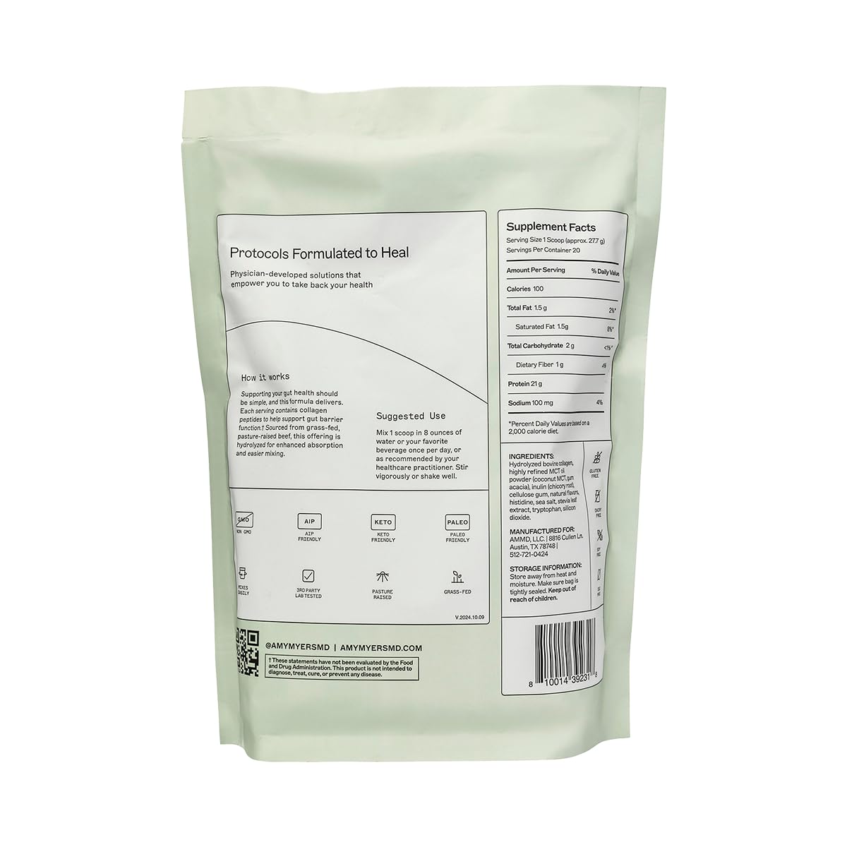 The Myers Way Paleo Protein Vanilla Bean - 19.54 OZ - 20 Servings