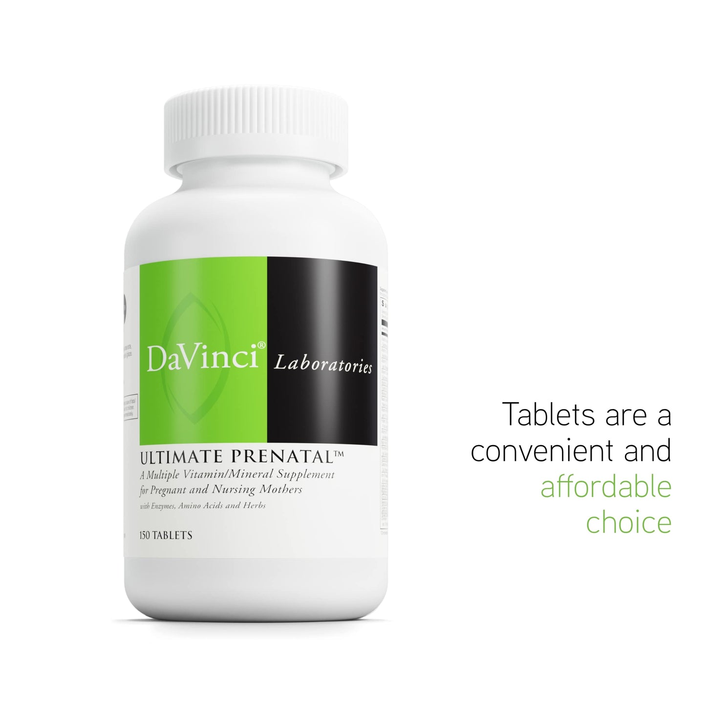 DaVinci Labs Ultimate Prenatal - Nutritional Supplement for Pregnant Women and Nursing Mothers to Support Healthy Pregnancy and Lactation* - With Vitamins, Minerals, Amino Acids and More - 150 Tablets