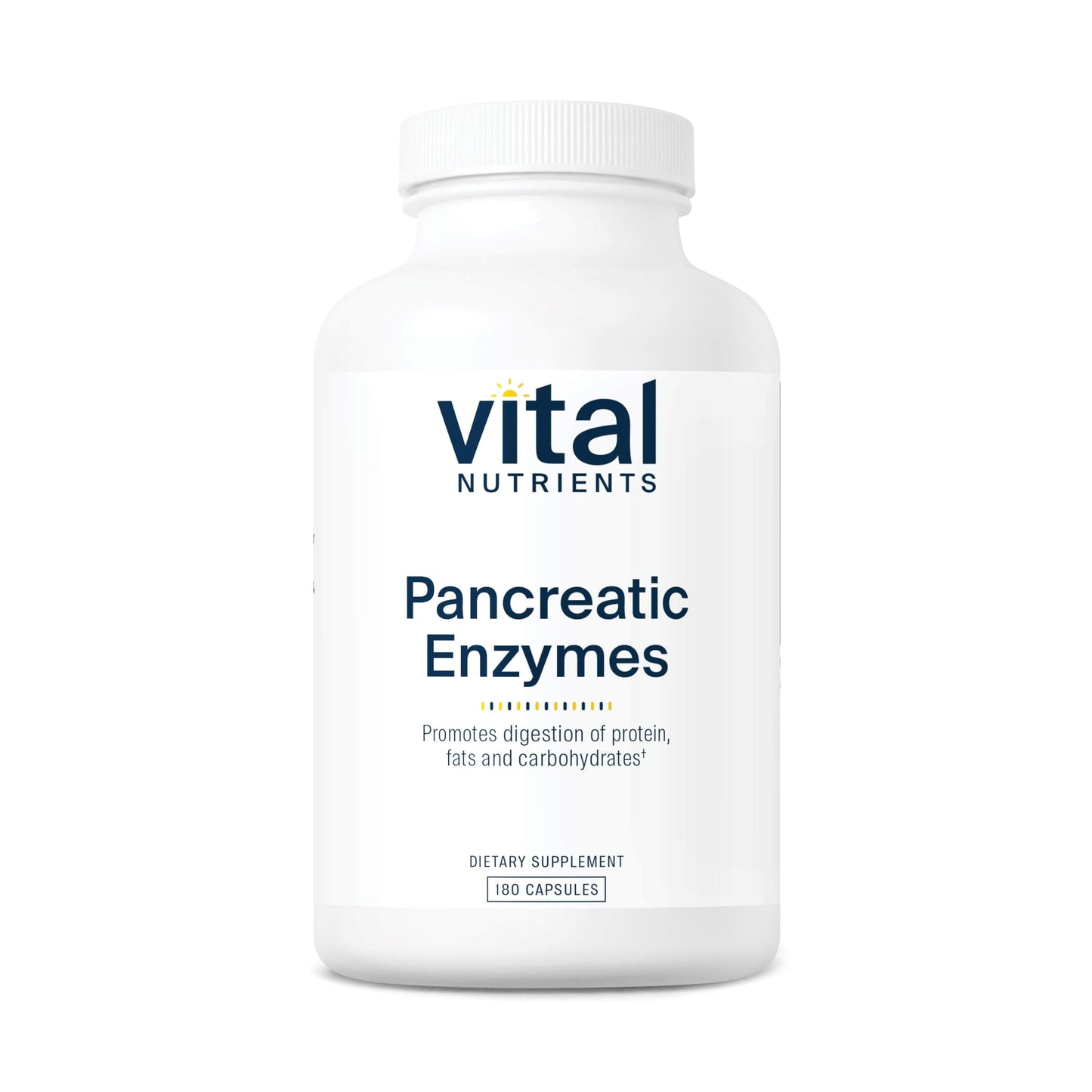 Vital Nutrients Pancreatic Enzymes 1000mg (Full Strength) | Pancreatin Digestion Supplement with Protease, Amylase & Lipase | Digestive Enzymes | Gluten, Dairy, and Soy Free | 180 Capsules