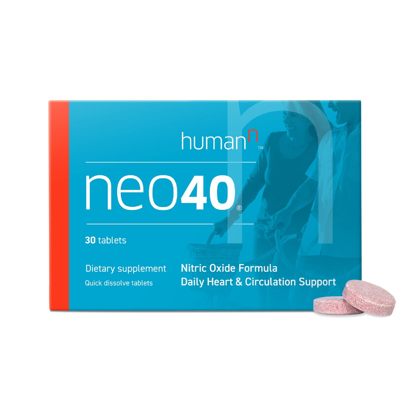 HumanN Neo40 Daily Heart & Blood Circulation Supplements to Boost Nitric Oxide - Supports Blood Pressure - from Maker of SuperBeets -Includes 30 Dissolvable Tablets - Tasty Fruity Flavor