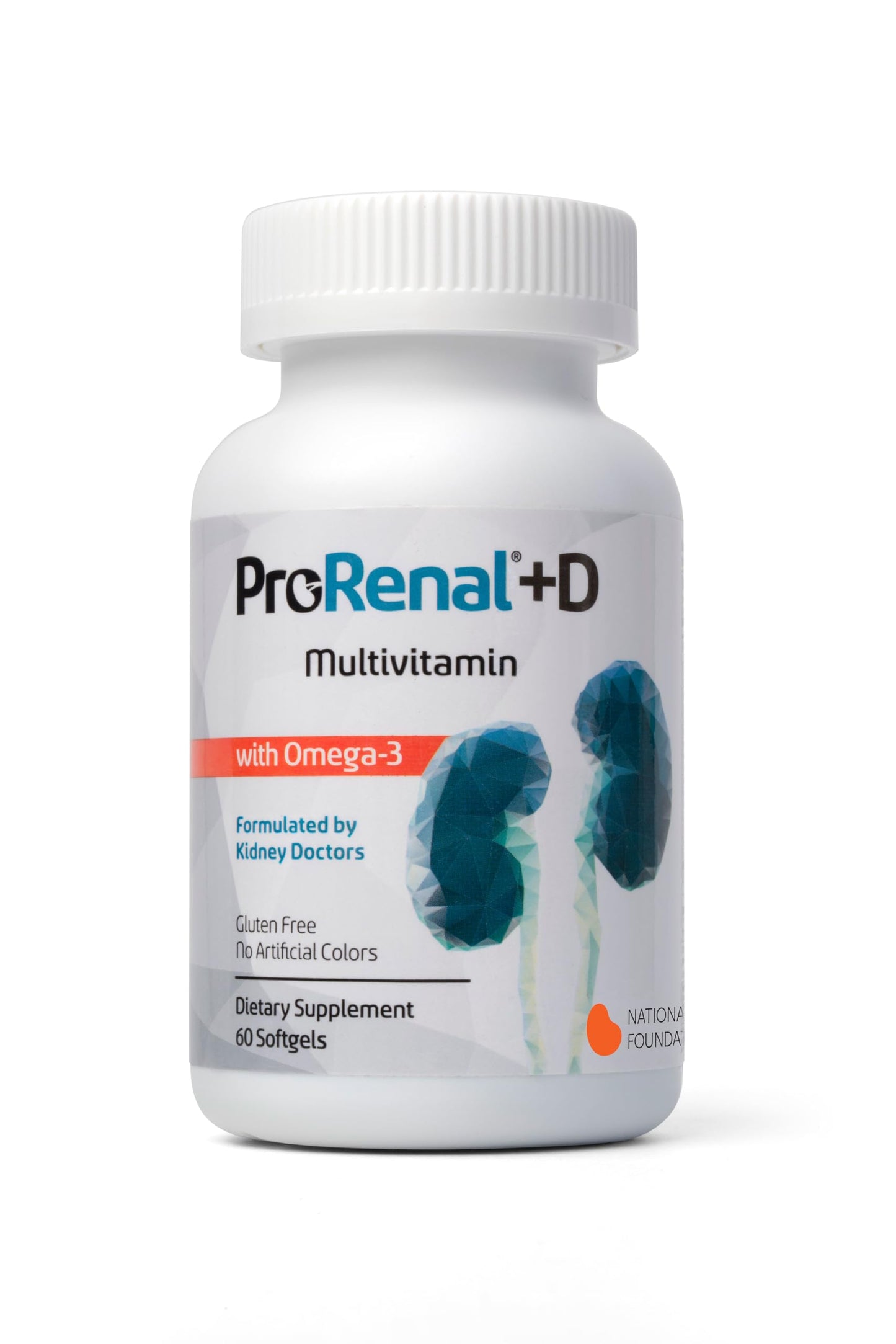 ProRenal+D with Omega-3 Fish Oil Kidney Multivitamin 30-Day Supply
