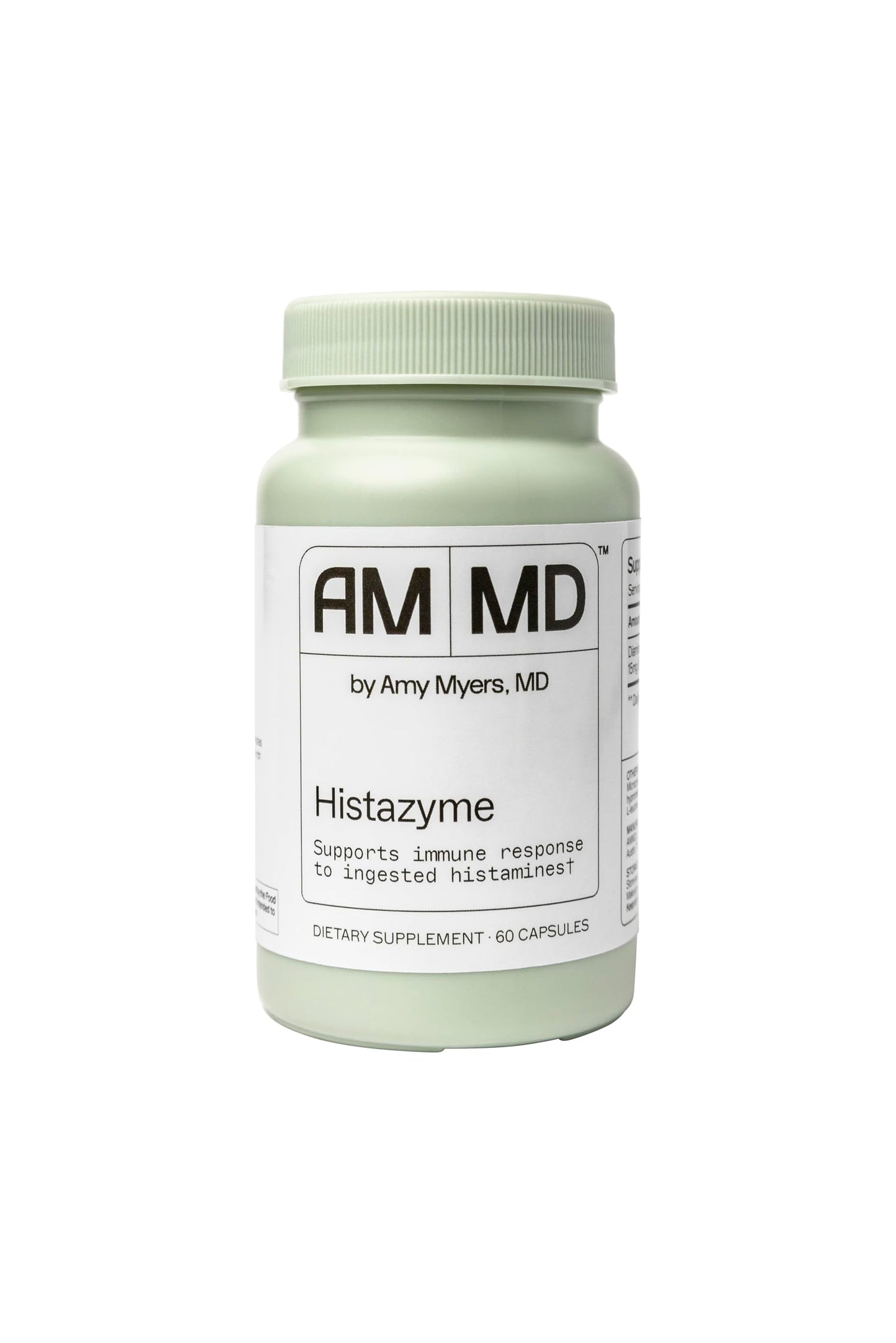Amy Myers MD Histazyme - Diamine Oxidase Dao Enzyme Supplement Histamine Blocker to Support Healthy Digestion, Food Derived Histamine Intolerance (HI) - 60 Capsules - Bottle