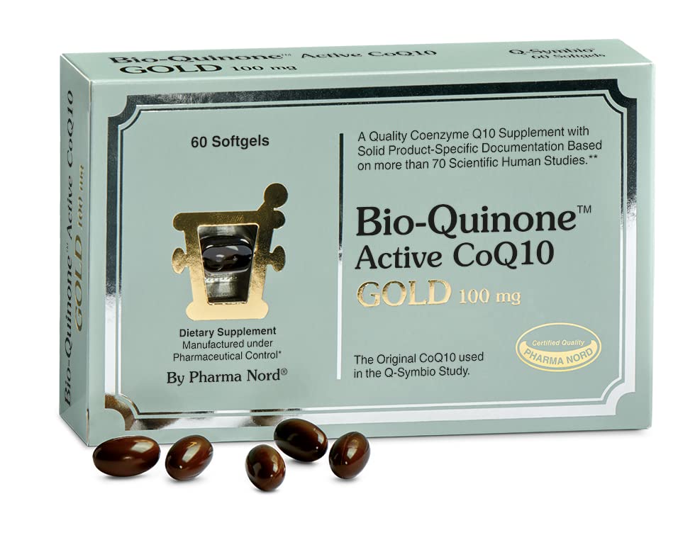 The Original CoQ10 from The Inventor of Q10 Supplements | High Absorption | Bio-Quinone Coenzyme Q10 100mg, Essential Antioxidant for Energy, Heart Health and Fertility Support, 60 Softgels