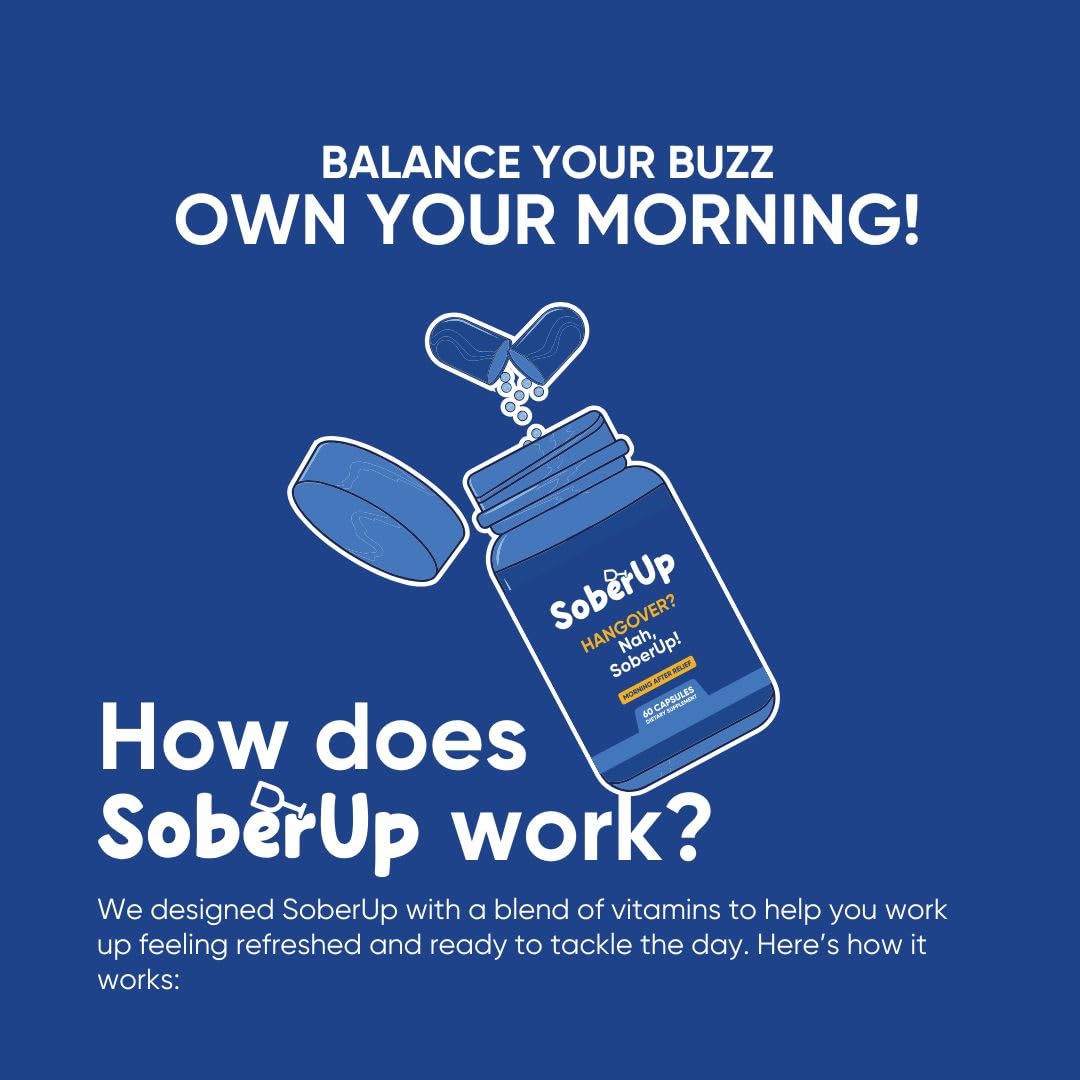 SoberUp Recovery Boost – Hydration, Electrolytes, Antioxidants – 60 Capsules