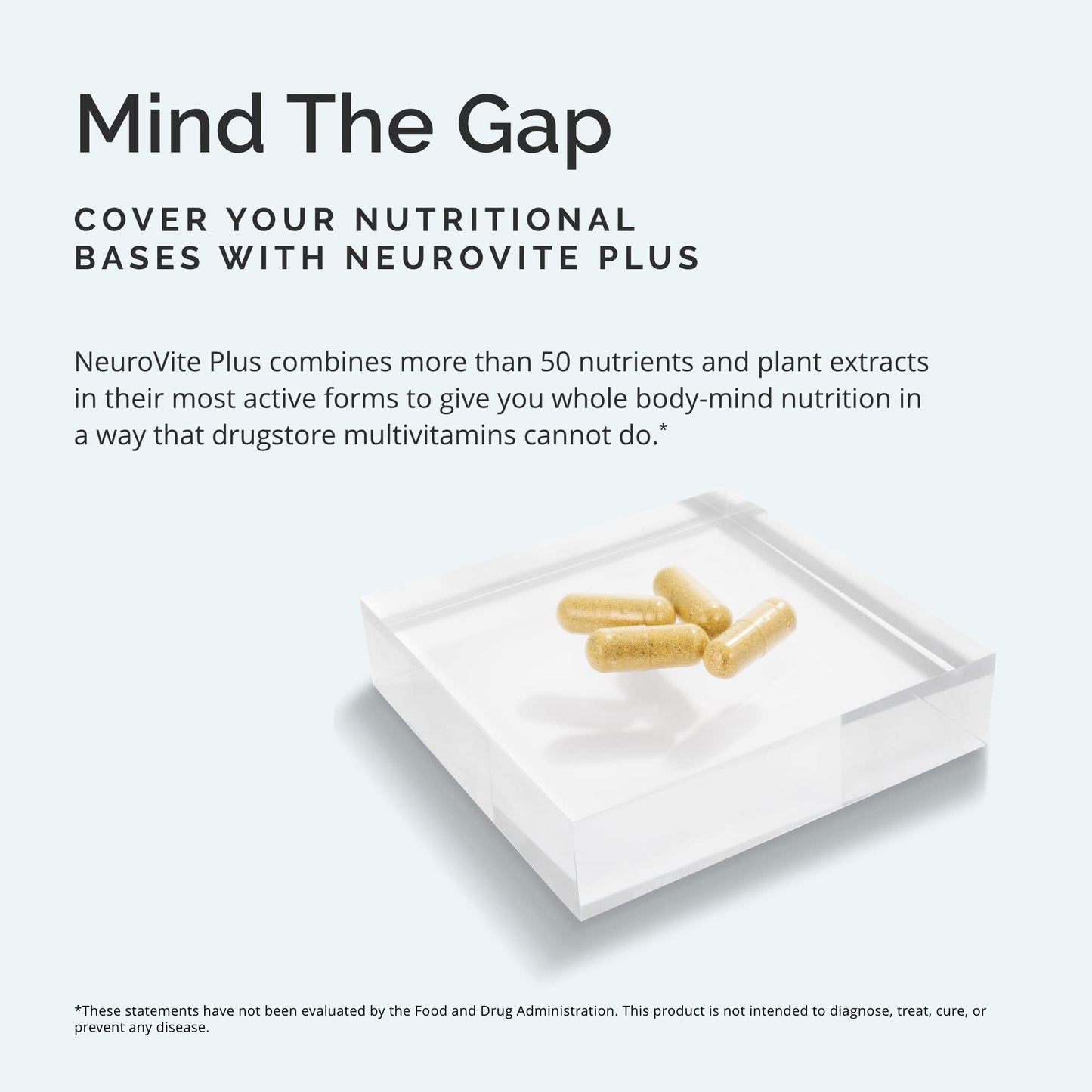 Dr Amen BrainMD NeuroVite Plus - 120 Capsules - Multivitamin & Mineral Supplement, Enhanced with Phytonutrients, Enzymes & Whole Foods - Gluten Free - 30 Servings