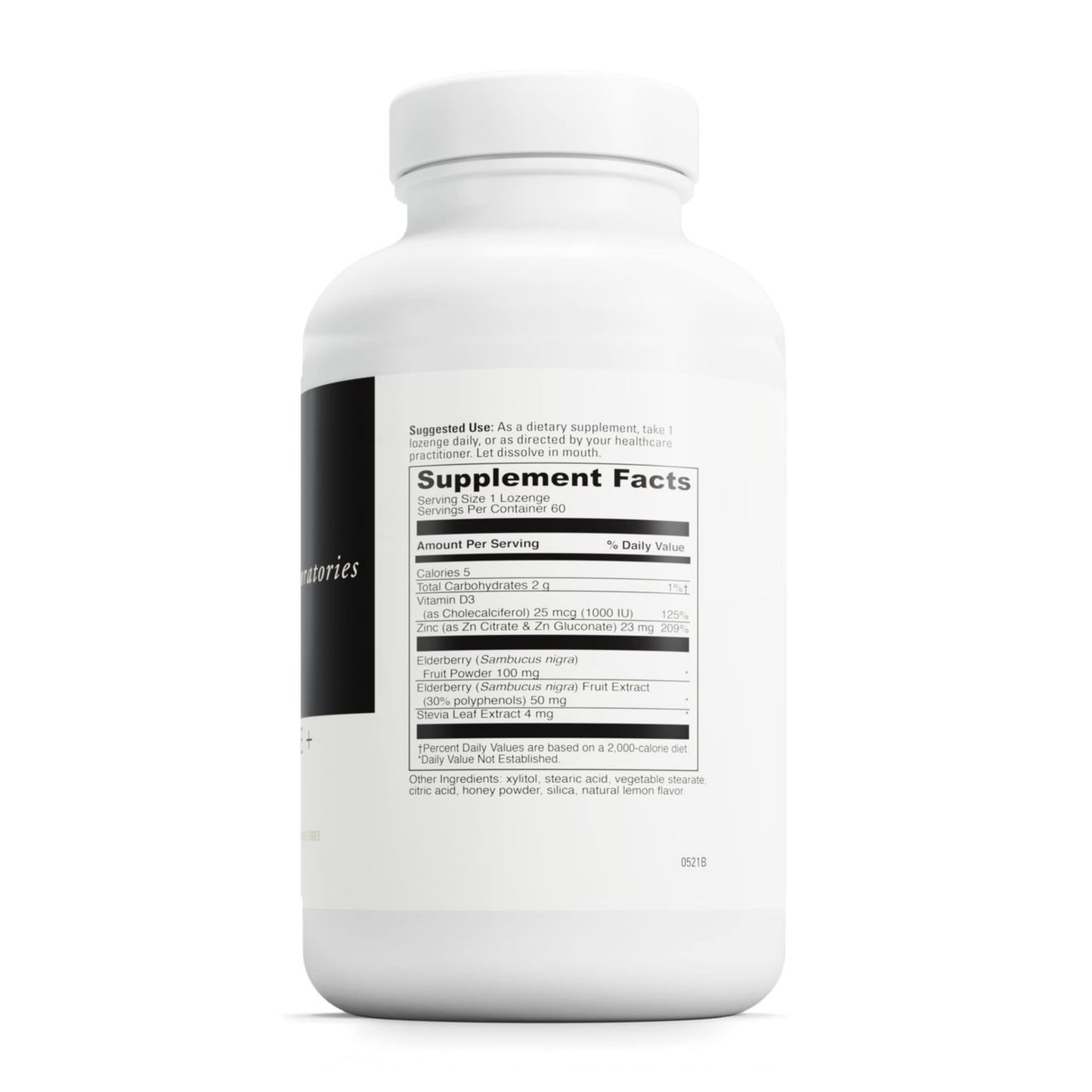 DAVINCI Labs Zinc Lozenge + Elderberry - Supplement to Support Immune System, Healthy Lungs & Throat Tissues* - with Vitamin D3, Zinc, Elderberry & More - Lemon Flavor - 60 Lozenges