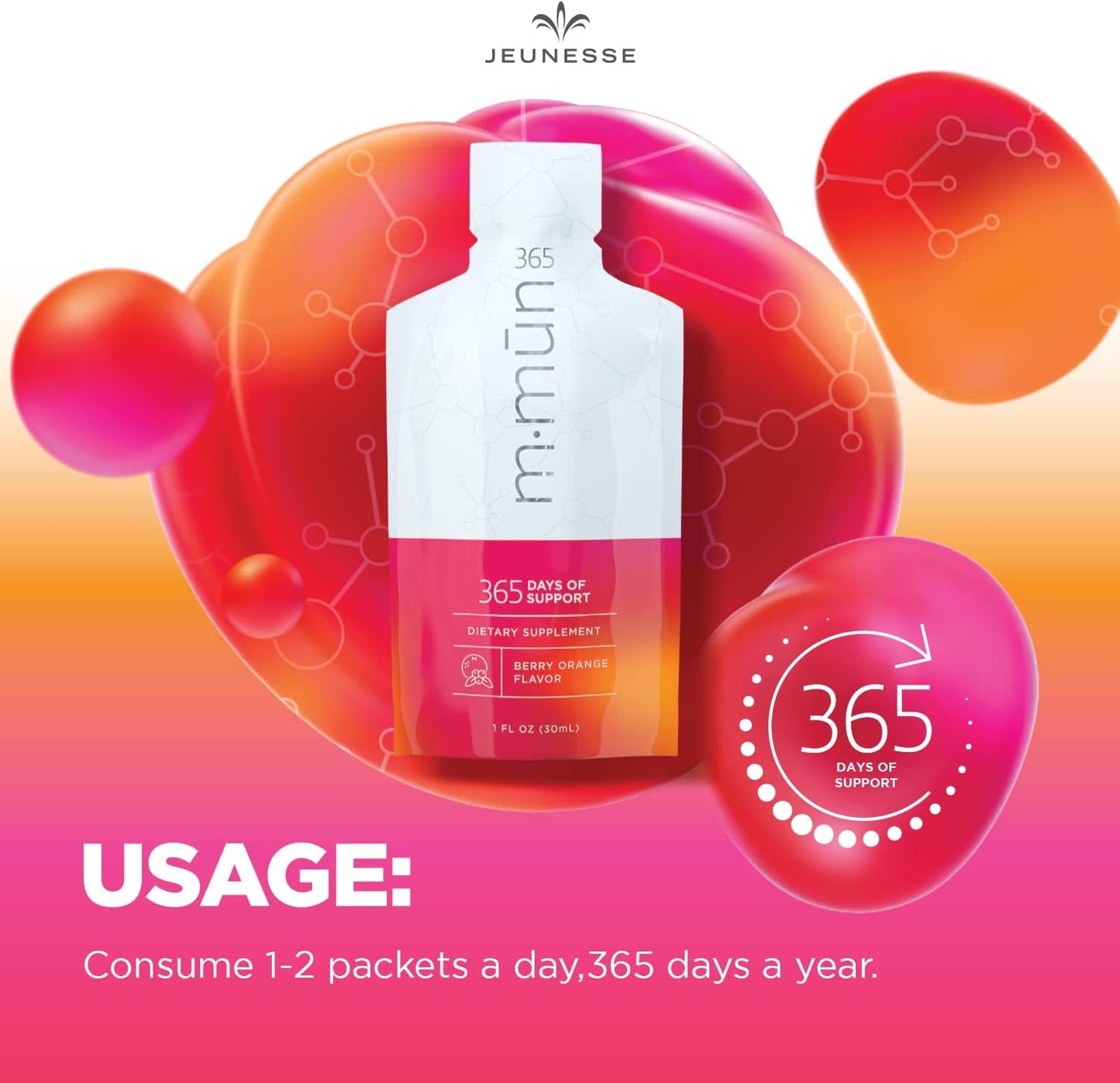 Jeunesse Global m·mūn 365-30 Packets per Box (30ml)