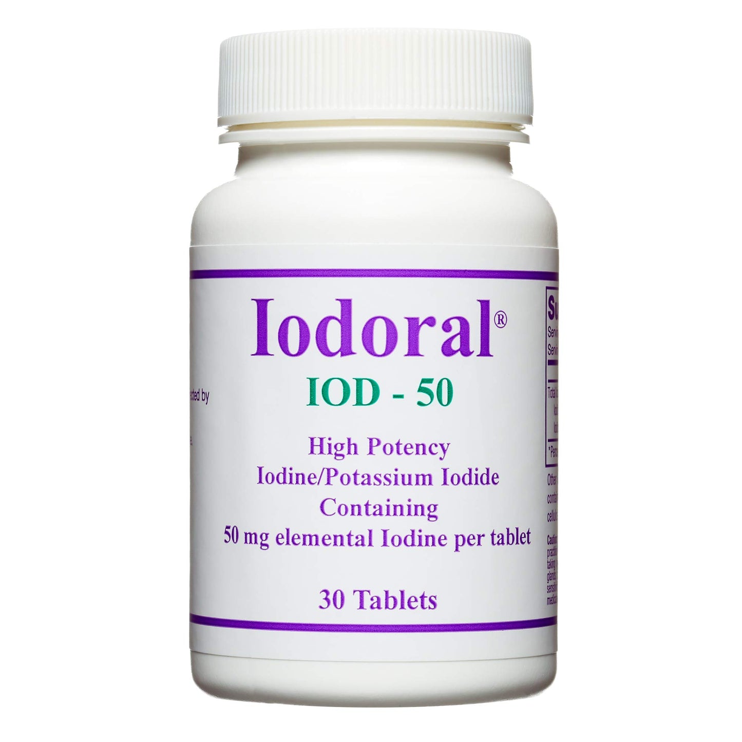 Optimox Iodoral 50 mg Supplement - Potassium Iodide Tablets, High Potency Iodine Supplements, Thyroid Support, Vitamins & Minerals - 90 Count