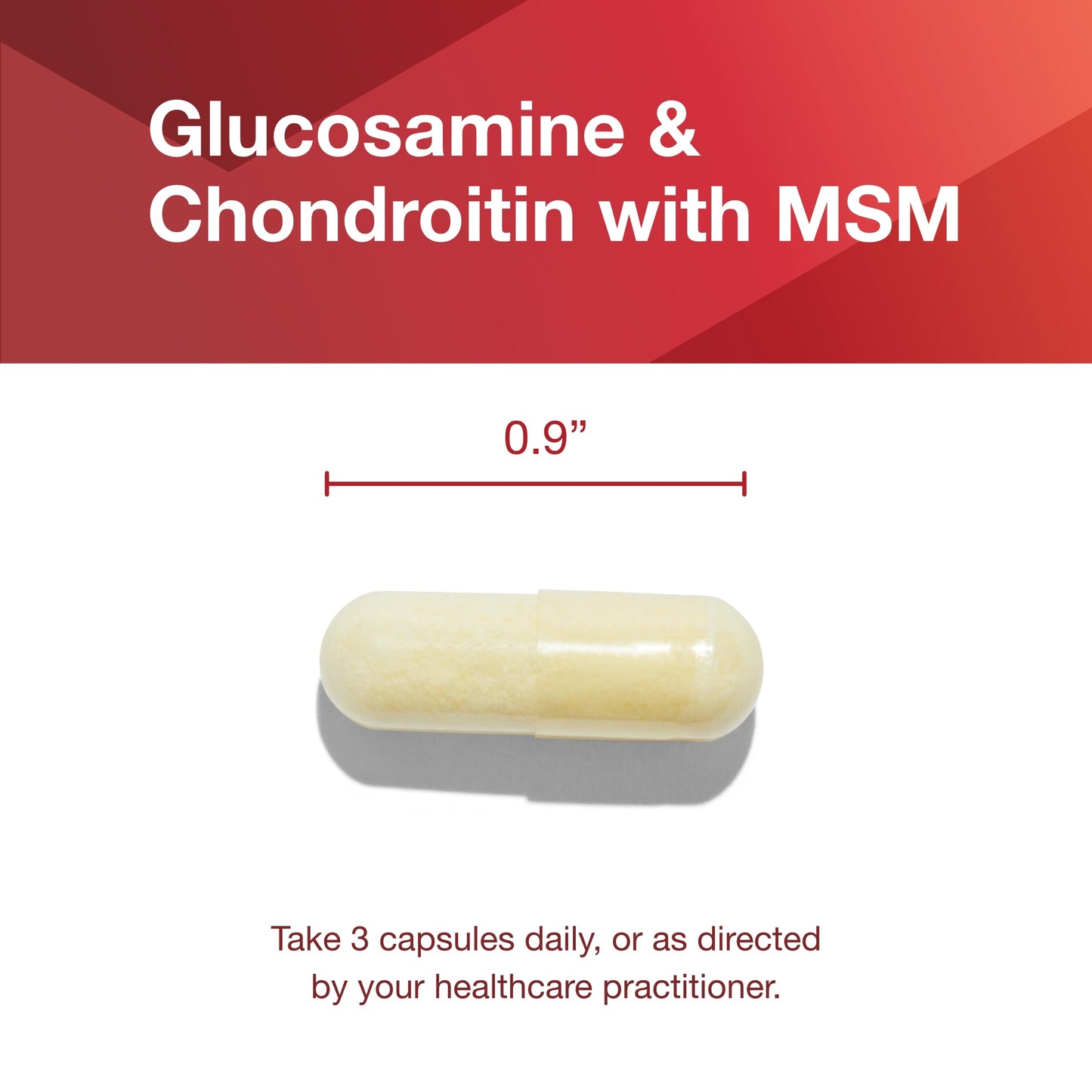 Protocol Glucosamine & Chondroitin with MSM - Joint Support* - Chondroitin MSM Supplement - Non-GMO & Dairy Free - 180 Veg Caps