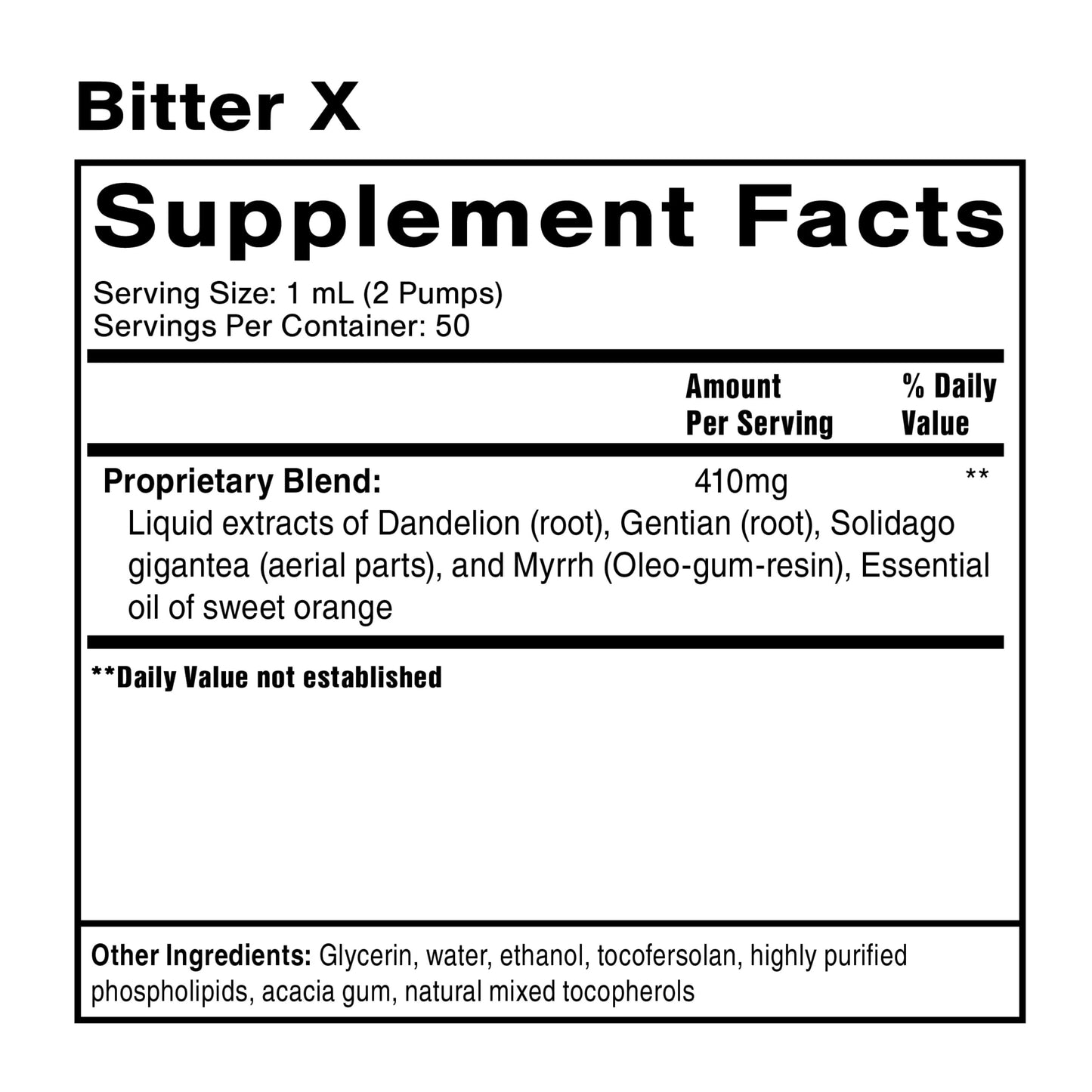 Quicksilver Scientific Dr. Shade's BitterX - Highly Concentrated Bitters for Digestion - Fast Acting Digestive Support & Liver Supplement with Dandelion Root, Gentian Root, Solidago & Myrrh (50ml)