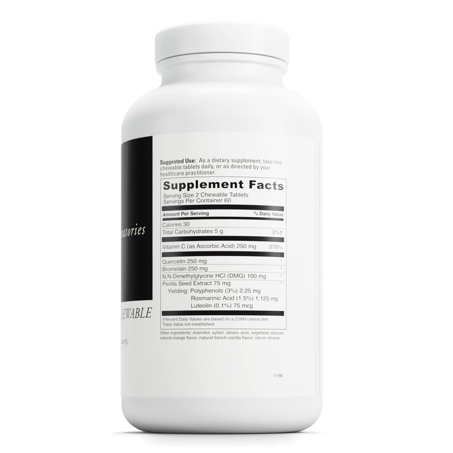 DAVINCI Labs Aller-DMG Chewable - Immune Health Support, Histamine Aid & Respiratory Support* - Orange Cream Flavor - 120 Chewable Vegetarian Tablets (60 Servings)
