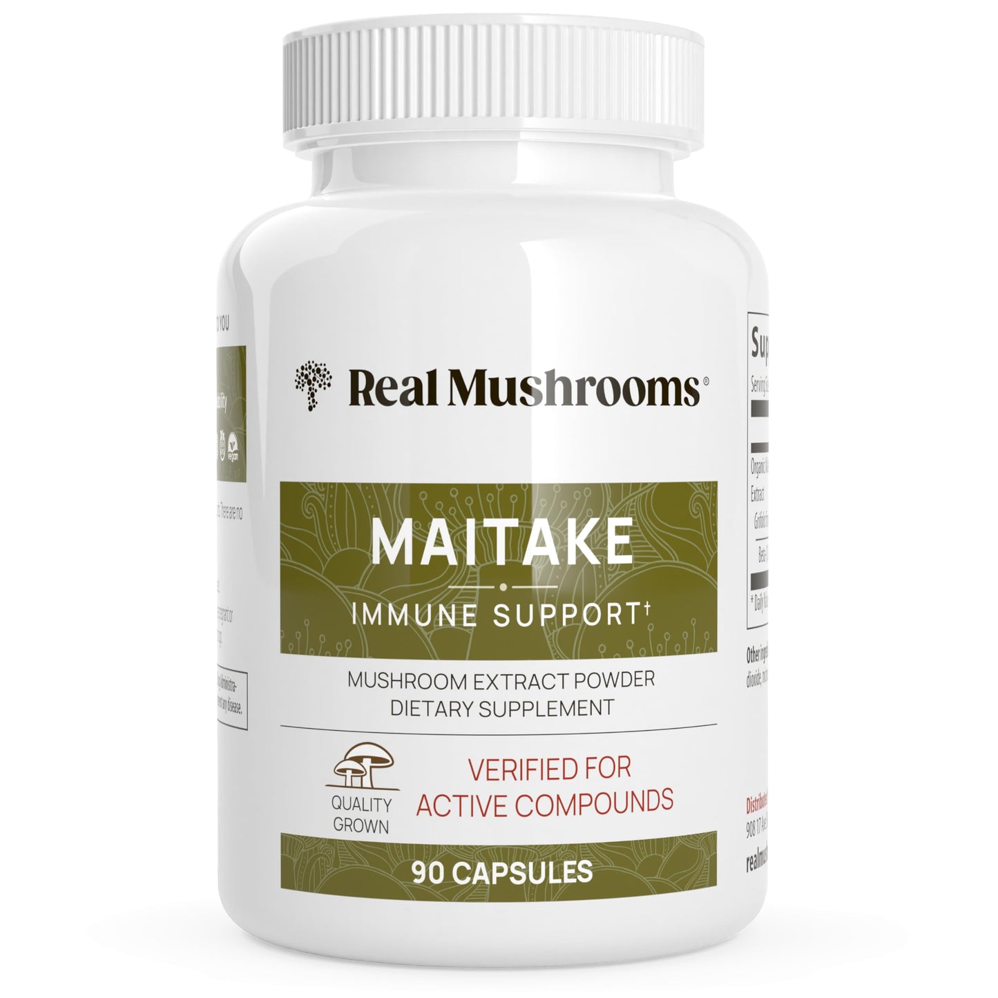Real Mushrooms Maitake Mushroom Capsules for Immune Support - 90ct