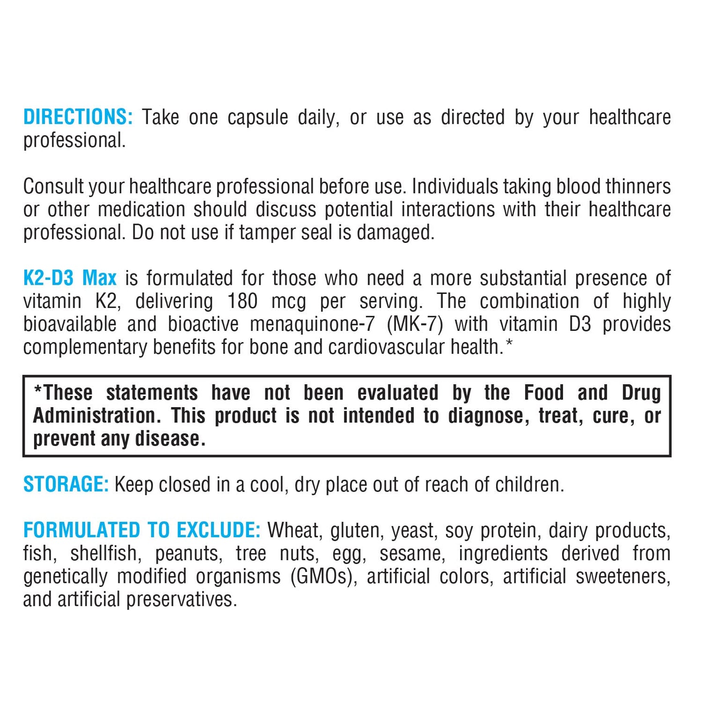 XYMOGEN K2-D3 Max - Vitamin D3 K2 with 180mcg VIT K Per Capsule - Bioavailable Vitamin D 5000 IU (Cholecalciferol) with Vitamin K2 MK-7 - Bone Health + Immune Support Supplement (60 Capsules)