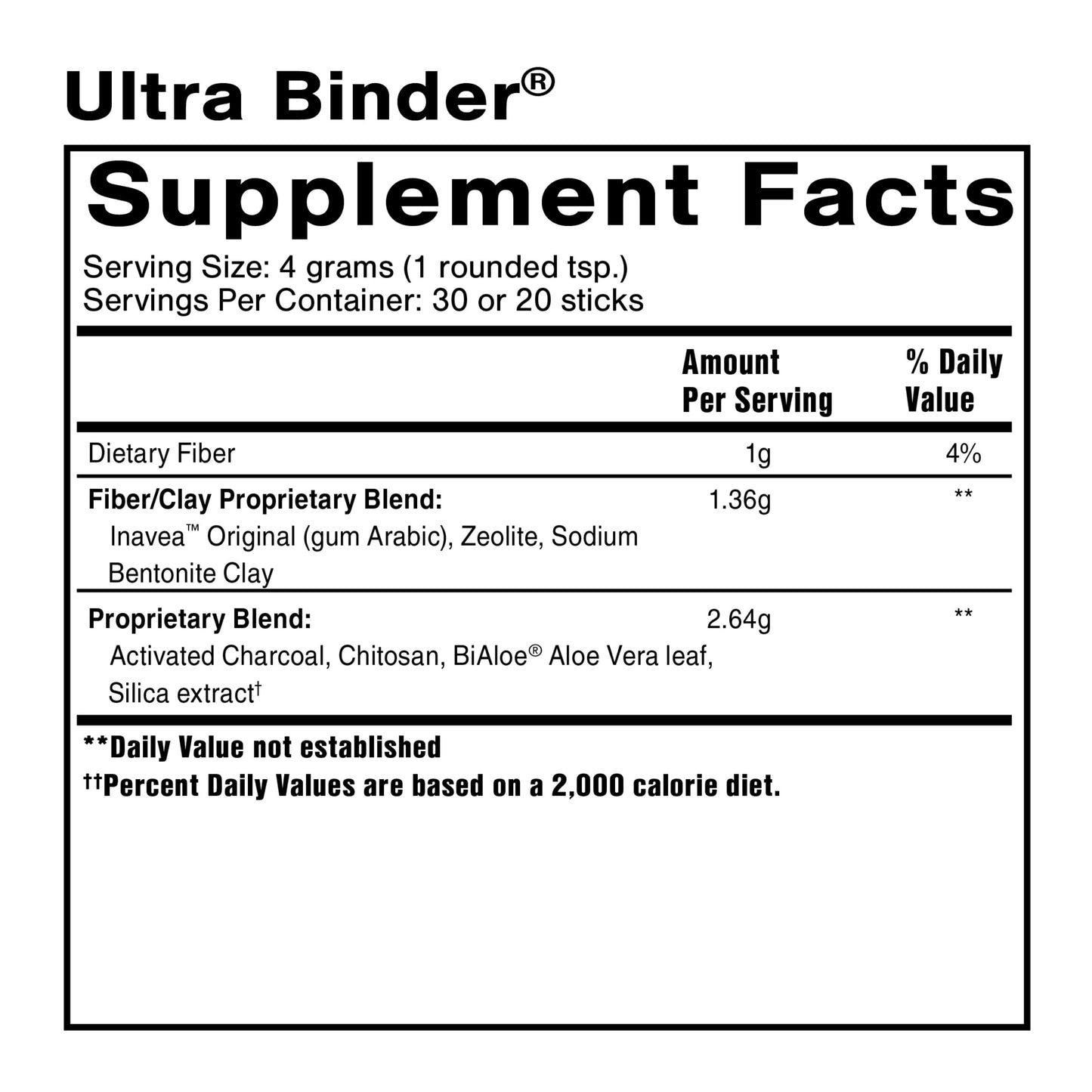 Quicksilver Scientific Ultra Binder Powder - Multi Toxin Binder with Bentonite Clay Powder, Zeolite Detox & Charcoal - Supplement for Gut Support & The Body's Toxin Removal Process (120g)