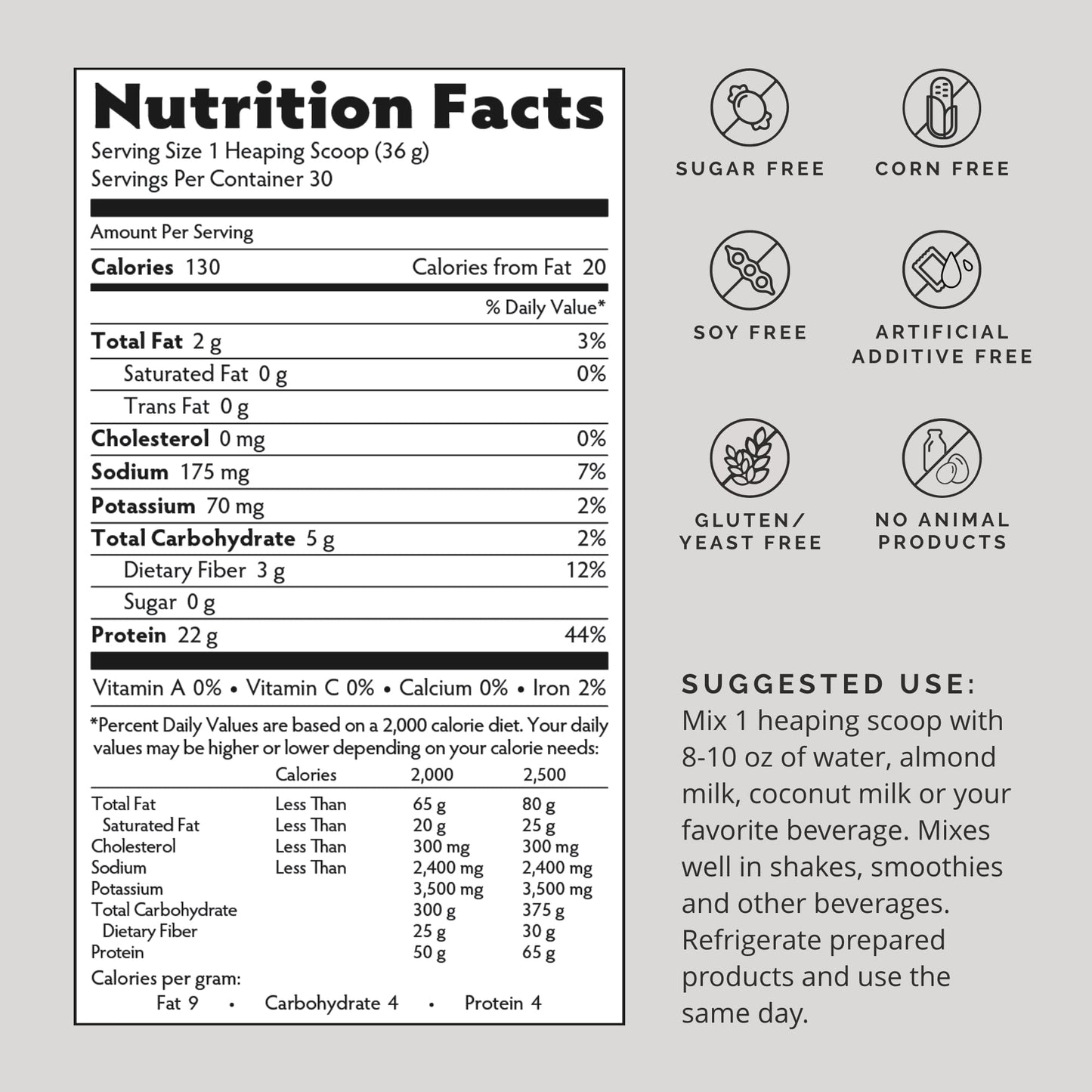 BRAINMD Dr Amen Omni Protein Chocolate - 2.38 lbs - Plant-Based Protein Powder - Promotes Energy & Exercise Recovery - Vegan, Vegetarian, Sugar Free, Gluten Free - 30 Servings