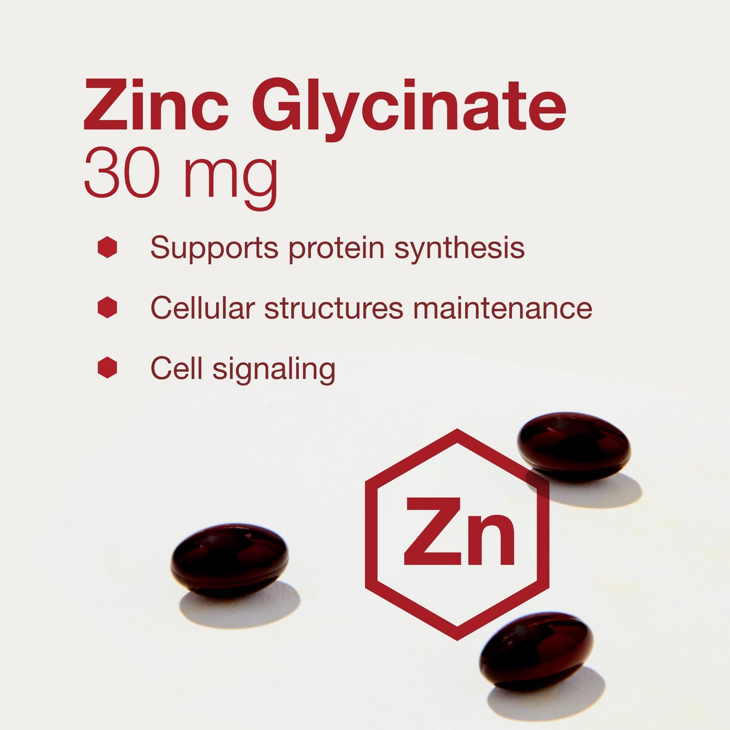 Protocol Zinc Glycinate 30mg - with Albion Traacs Zinc - Zinc Glycinate Supplement - Immune System Support* - Keto Friendly & Dairy Free - 120 Softgels