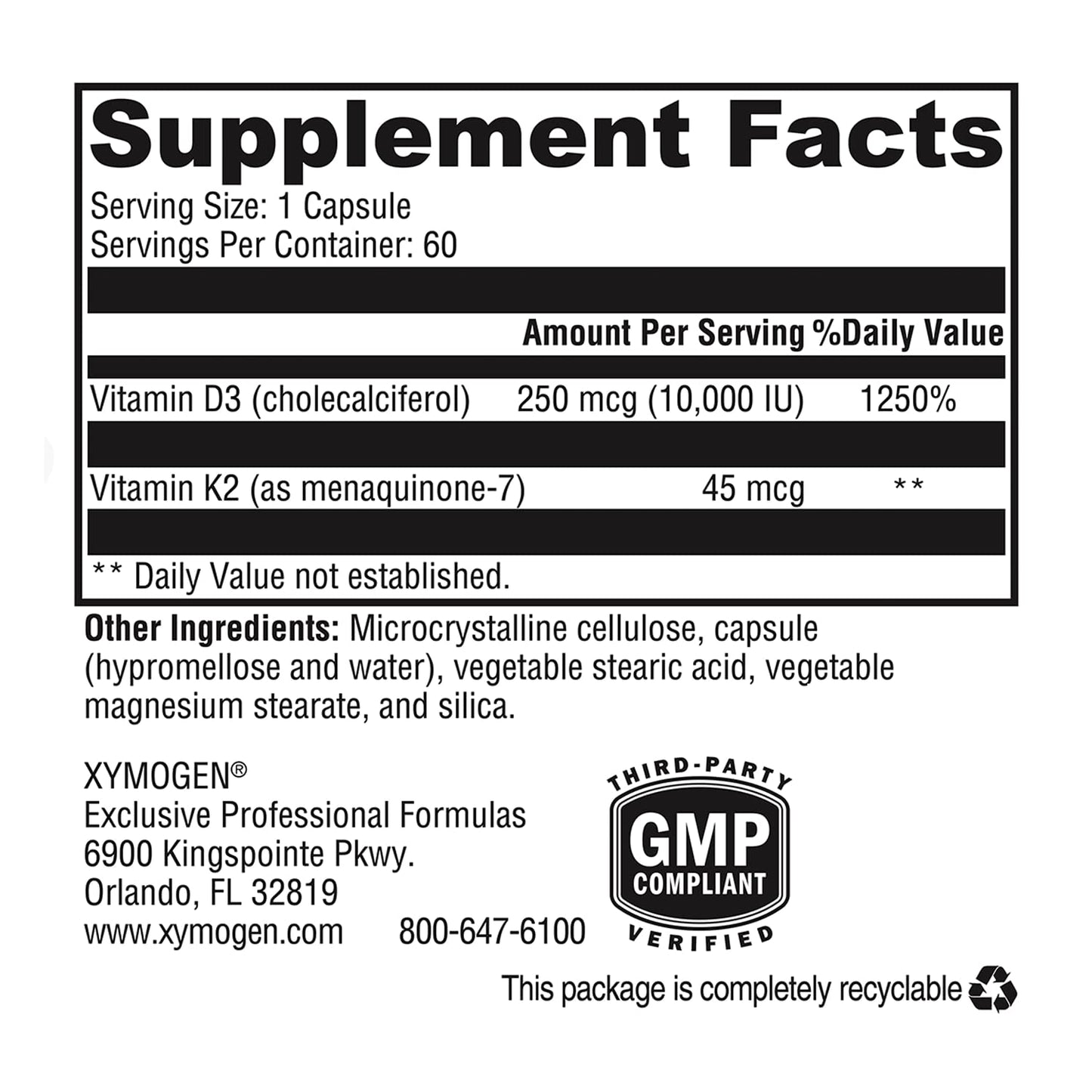 Xymogen 3180-4, 1 Pack (60 Capsules)