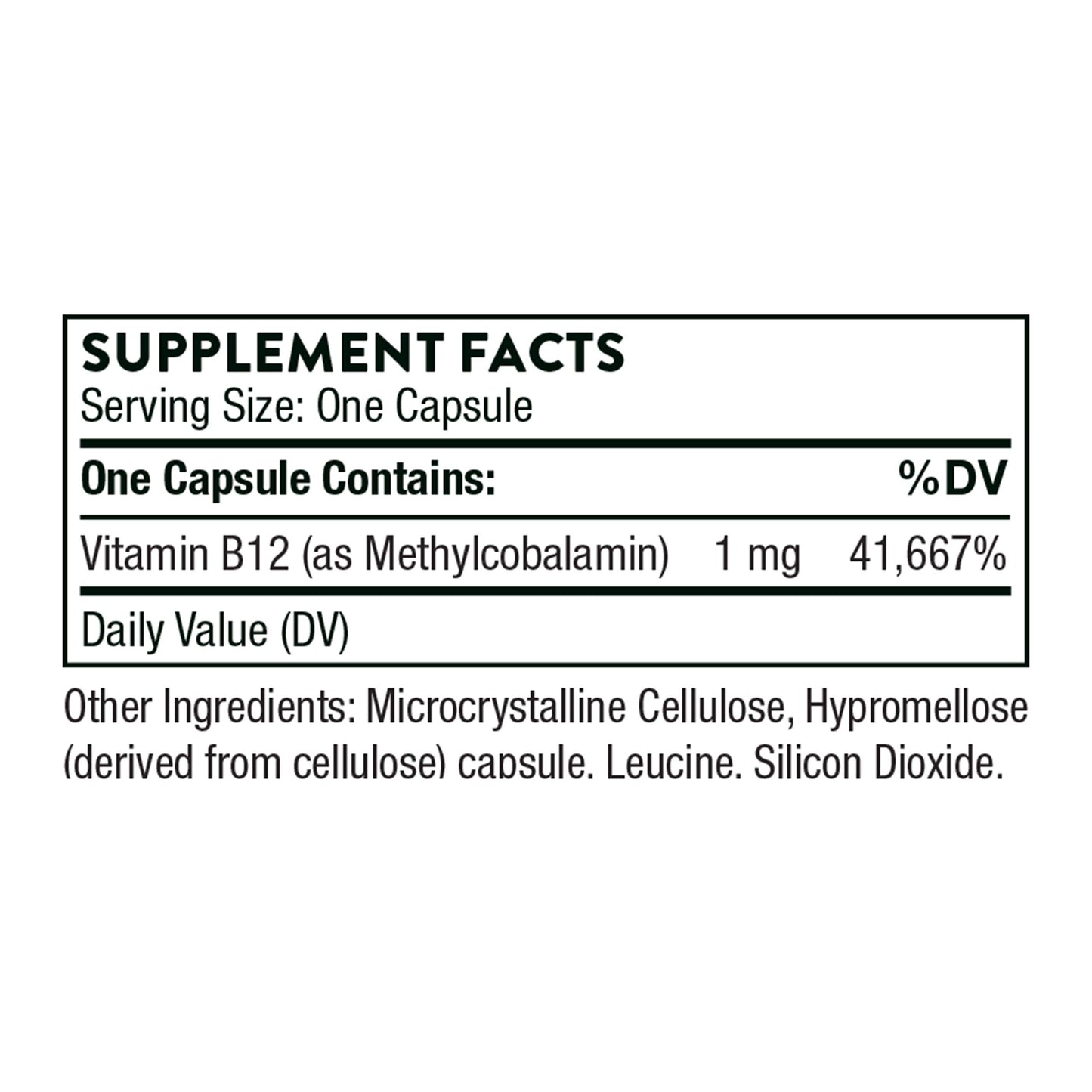 THORNE Vitamin B12 - as Methylcobalamin - Supports Heart & Nerve Health, Blood Cell Function, Healthy Sleep & Methylation* - Gluten, Dairy & Soy-Free - 60 Capsules