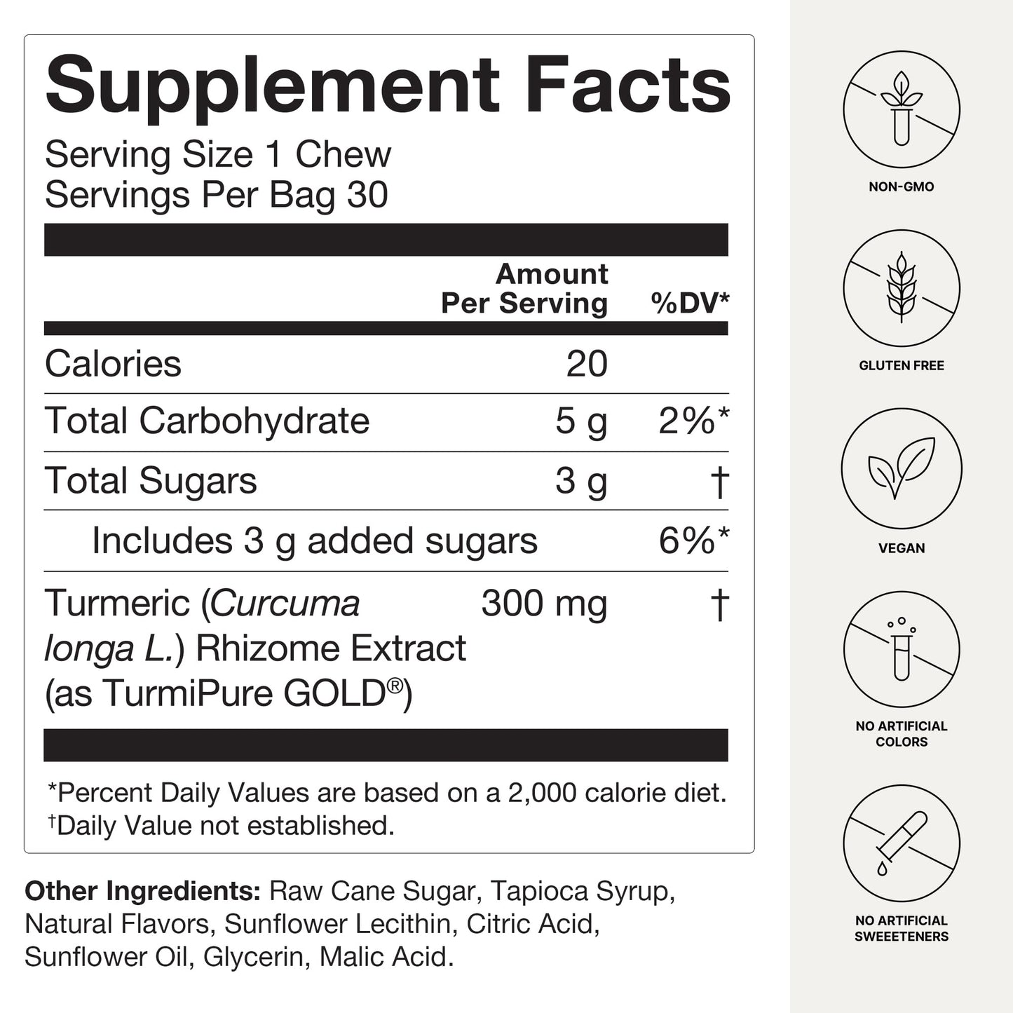 HumanN Turmeric Chews Supplement – Clinically Studied High Absorption Curcumin Complex - Orange Citrus Flavor – from SuperBeets Makers – Joint Health – 30 Count