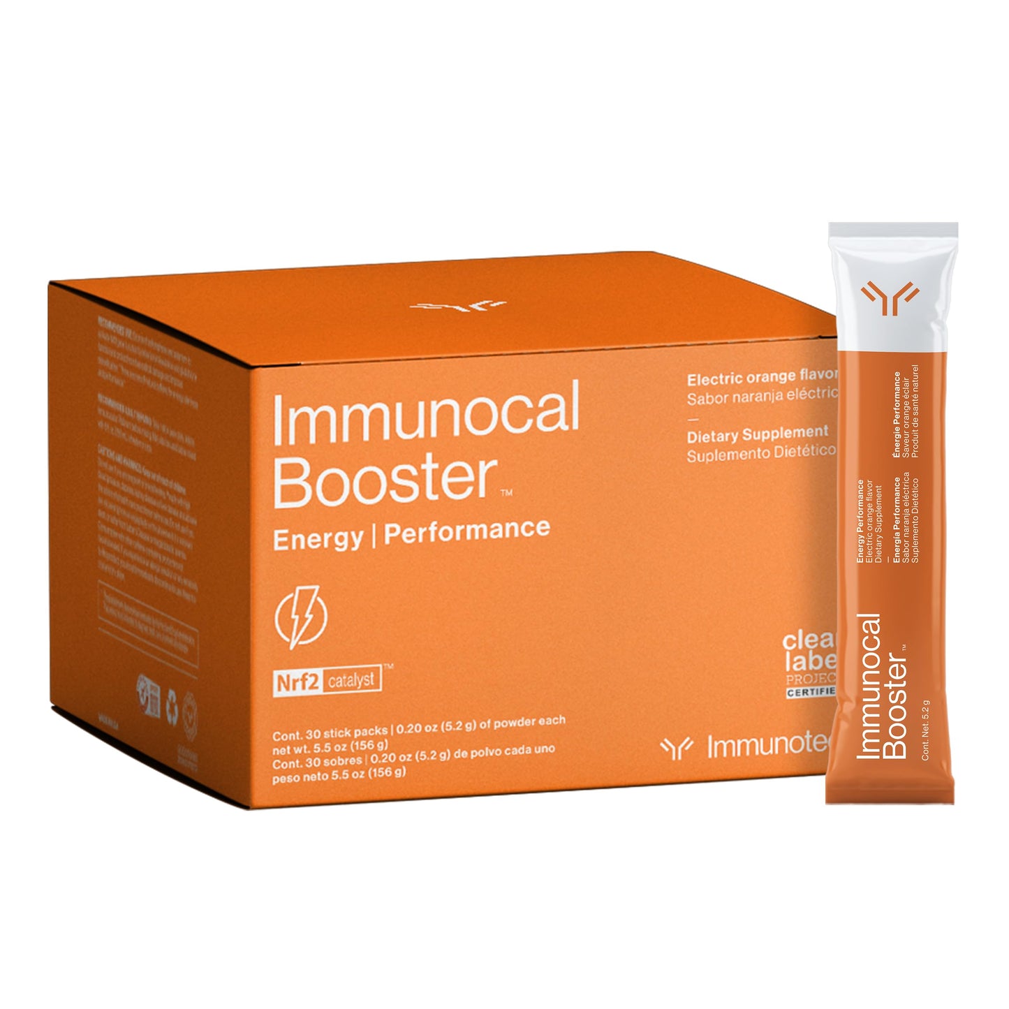 Immunocal Booster Energy Performance – Rapid Energy, 3 Natural Sources of Caffeine (Coffee, Green Tea, Guarana), Nrf2 Activator, Supports Focus + Alertness | Gluten Free, Sugar Free | 30 Servings