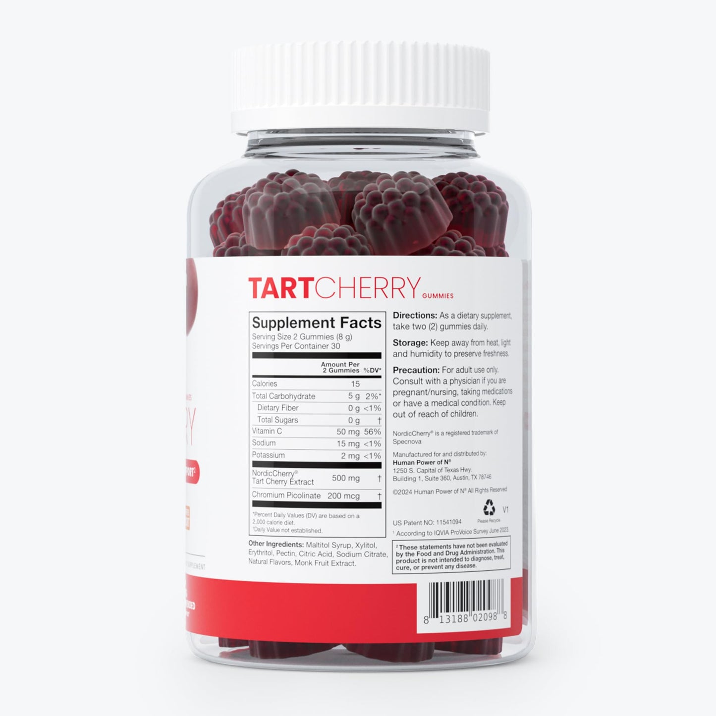 HumanN Tart Cherry Gummies - Uric Acid, Immunity, Inflammation & Metabolic Health Support – NSF Certified Sport, Powerful Antioxidant & Non-GMO - from Maker of SuperBeets - 60 Sugar-Free Vegan Gummy