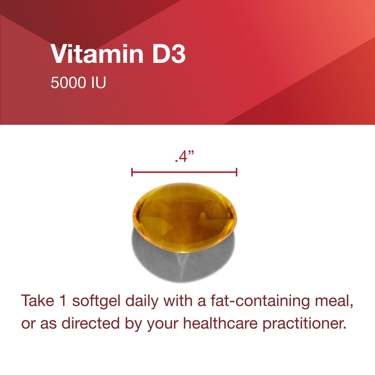 PROTOCOL FOR LIFE BALANCE - Vitamin D3 5000 IU (High Potency) Supports Calcium Absorption, Bone and Dental Health, Immune System Function, Nervous System, and Cognitive Function - 120 Softgels