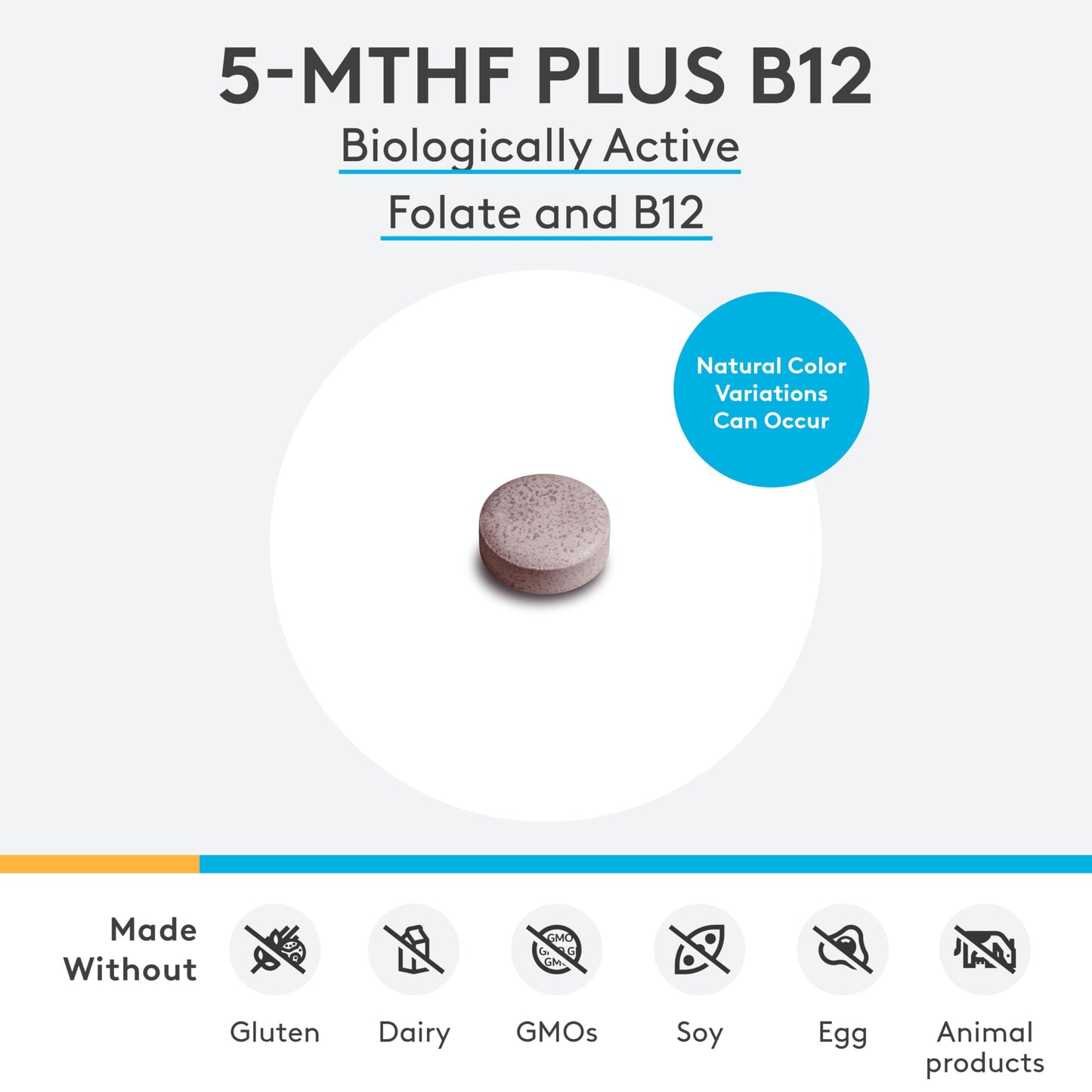 XYMOGEN 5-MTHF Plus B12 - Biologically Active Folate + Methyl B12 (Methylcobalamin) to Support Methylation and Nervous System Health - Great-Tasting Cherry Flavor (60 Quick-Dissolve Tablets)
