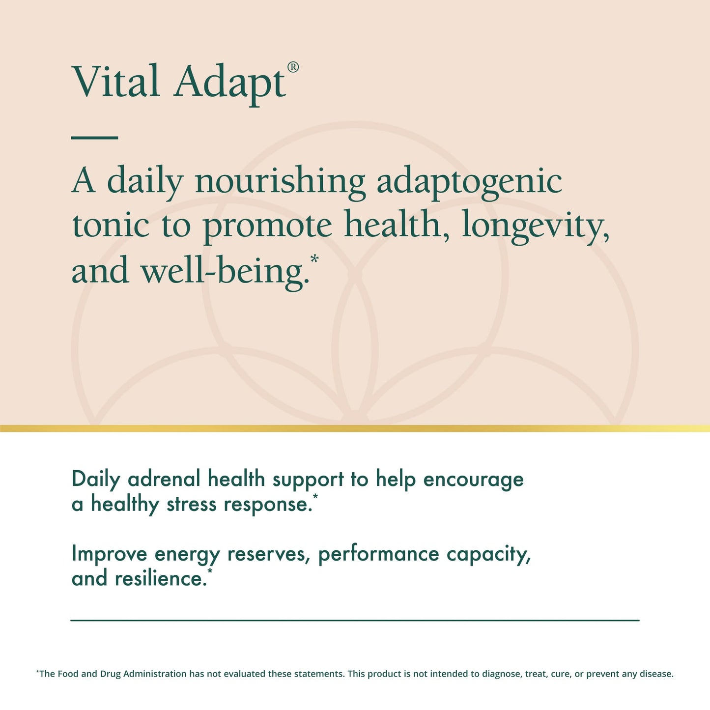Natura Health Products Vital Adapt Supplement - Daily Nourishing Adaptogenic Tonic for Endocrine Function Support - Featuring Rhodiola, Ashwagandha, Cordyceps, Reishi (60 Capsules)