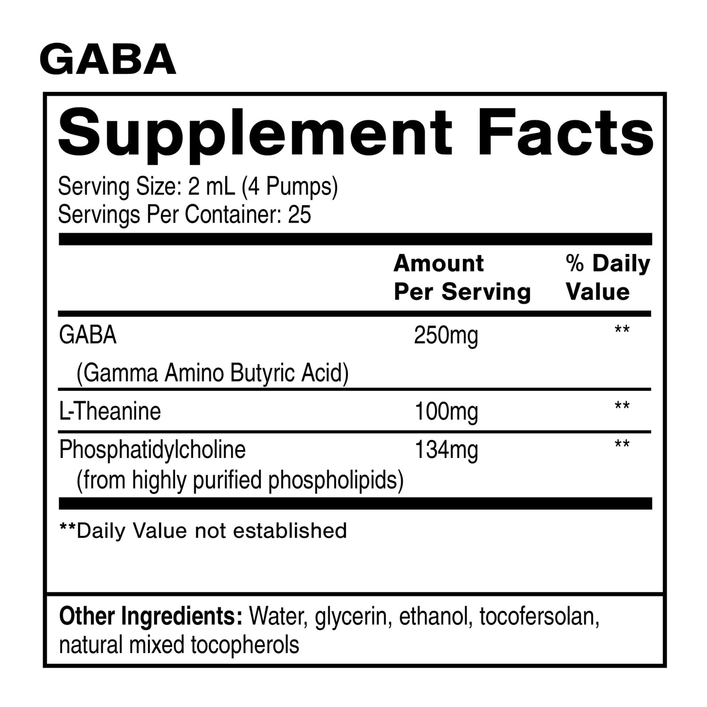 Quicksilver Scientific Liposomal GABA + L Theanine - Calm, Stress Response & Brain Support - Bioavailable GABA Supplement with L Theanine 100mg (1.7oz/50ml)
