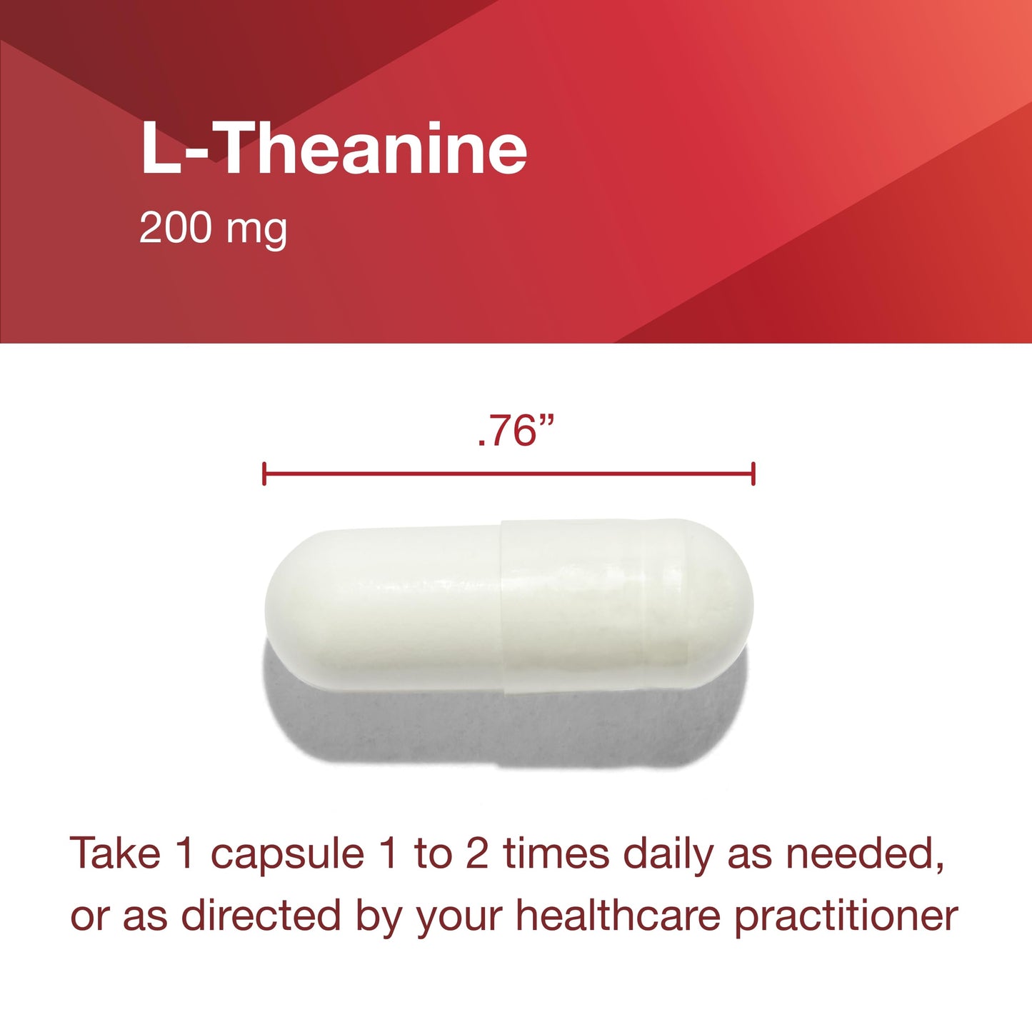 PROTOCOL FOR LIFE BALANCE L-Theanine 200mg - Normal Stress Relief - Non-Drowsy - 60 Veg Caps