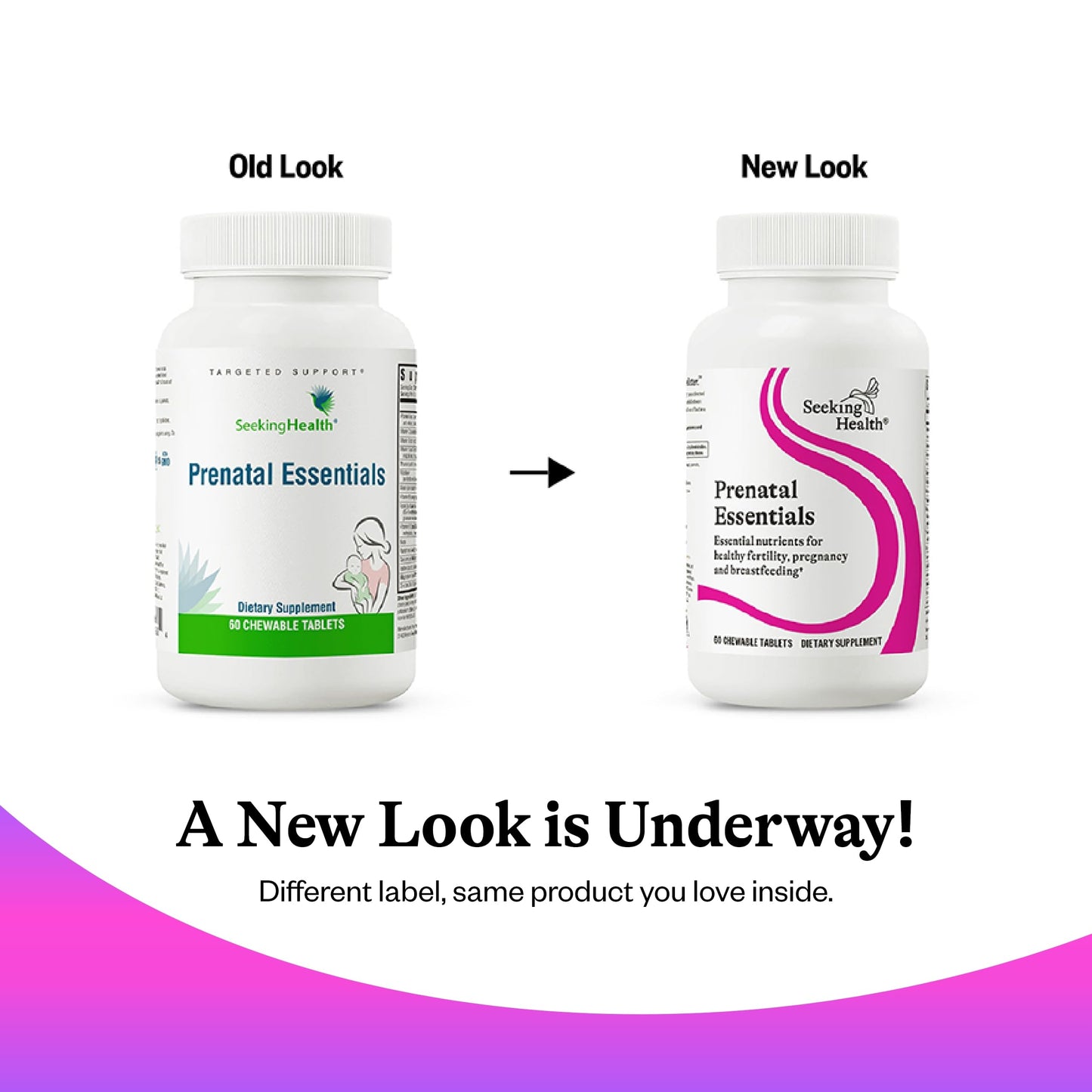 Seeking Health Prenatal Essentials Chewable, Folinic Acid and L-5-MTHF, B-Complex Vitamins, Healthy Pregnancy and Breastfeeding Support, Methylation Support, Vegan and Vegetarian (60 Tablets)*