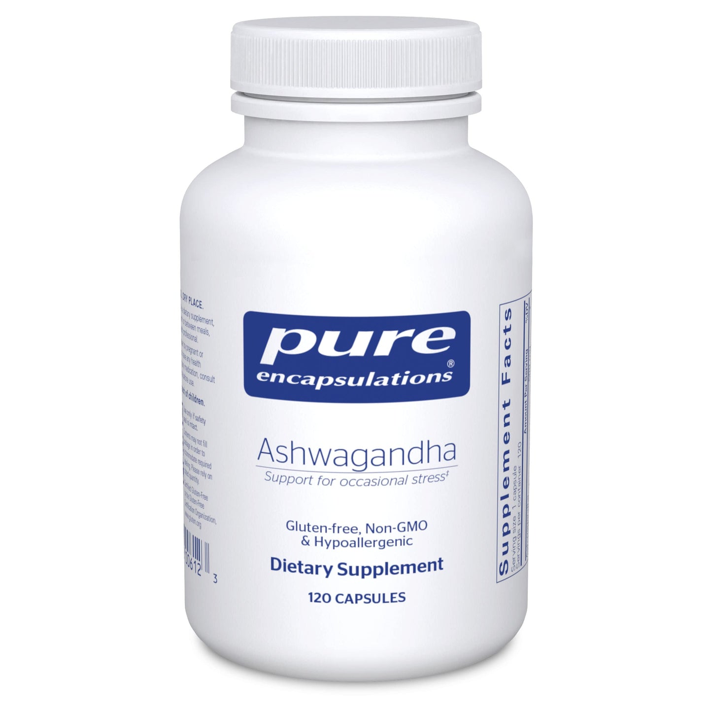 Pure Encapsulations Ashwagandha - 500 mg Ashwagandha Extract - Metabolism & Stress Support - Immune Support - GMO Free & Vegan - 120 Capsules