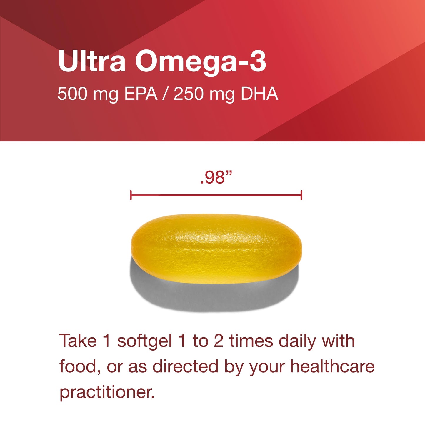 PROTOCOL FOR LIFE BALANCE Ultra Omega-3-500mg EPA & 250mg DHA - Fish Oil for Brain Support Heart & Nervous System Health - EPA DHA Omega Supplement - Non-GMO & Halal - 90 Softgels