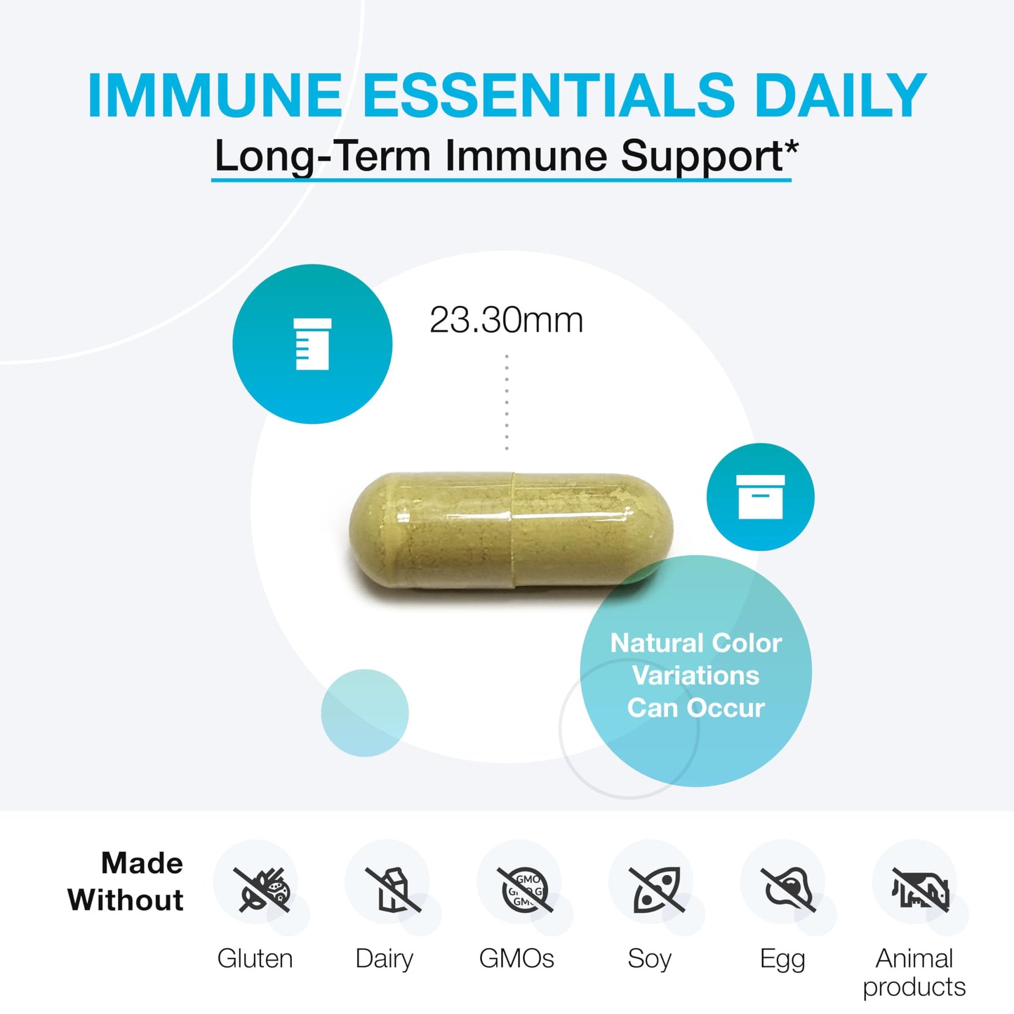 XYMOGEN Immune Essentials Daily - Long-Term Immune Support Supplement with Vitamin D3, Vitamin C Ascorbic Acid, Vitamin A, N Acetyl L Cysteine, Zinc Chelate, Quercetin (120 Capsules)