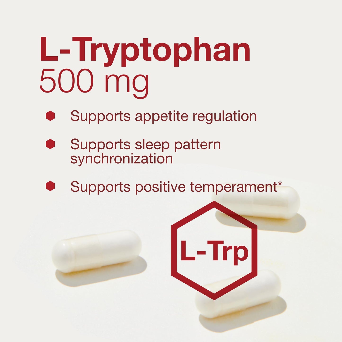 PROTOCOL FOR LIFE BALANCE L-Tryptophan 500mg - Stress Relief and Relaxation - 60 Veg Caps