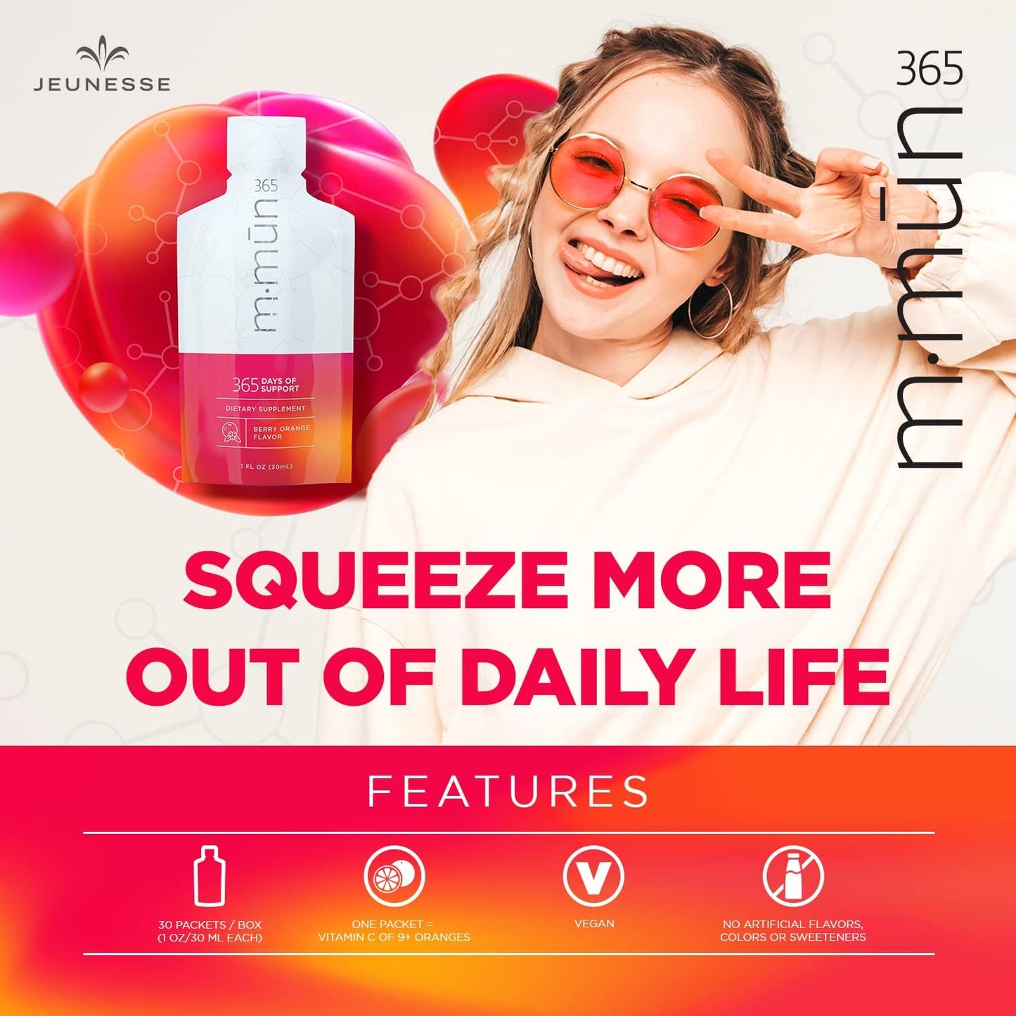 Jeunesse Global m·mūn 365-30 Packets per Box (30ml)