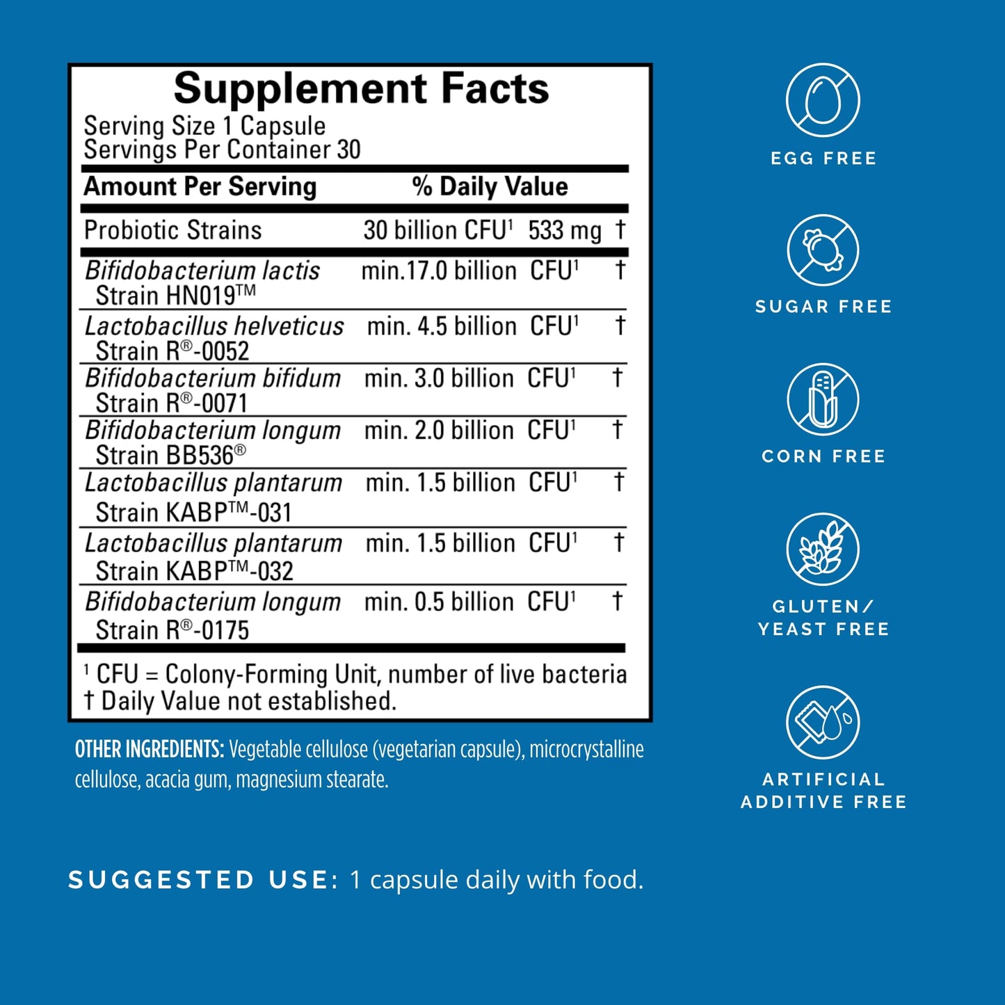 Dr Amen BrainMD ProBrainBiotics MAX - 30 Capsules - Probiotics for Brain, Immune & Intestinal Health - Gluten Free - 30 Servings