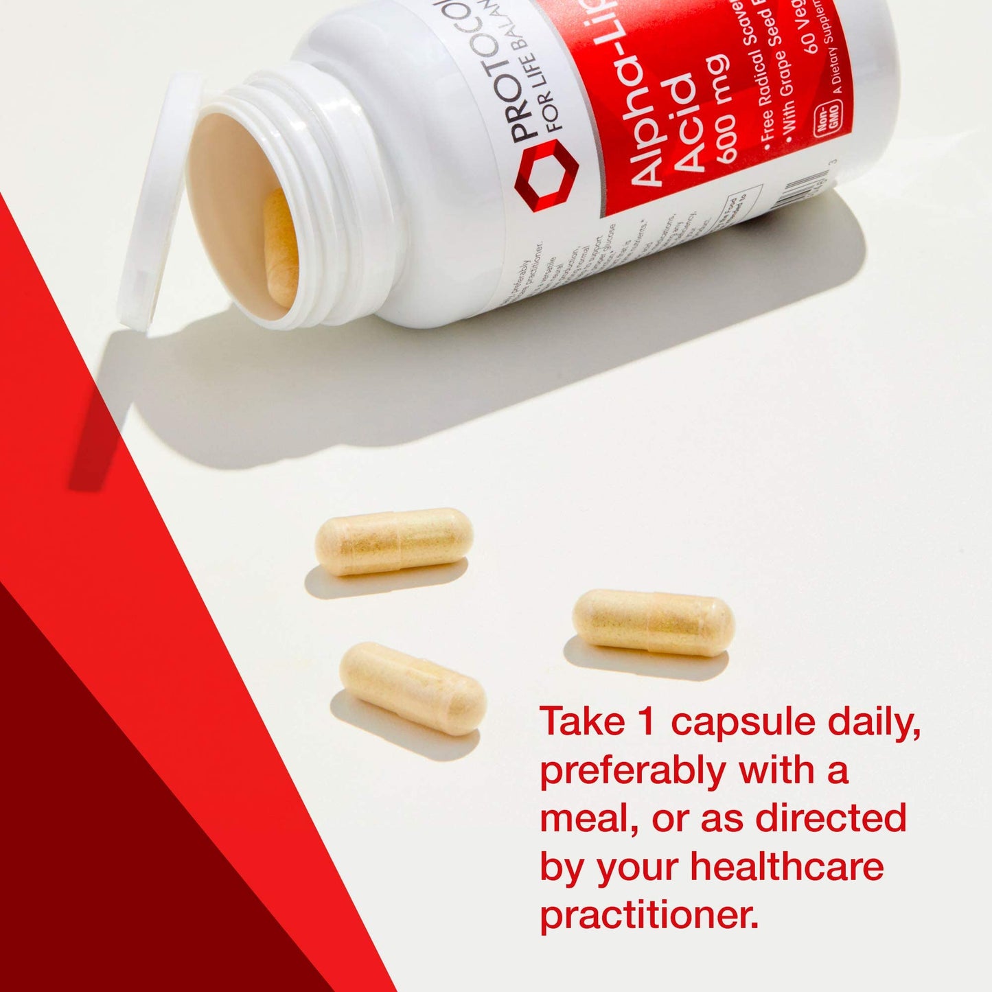 Protocol Alpha Lipoic Acid 600mg - Grape Seed Extract and Bioperine - 60 Veg Caps